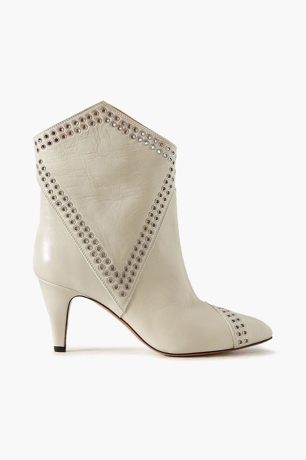 Cream Demka eyelet-embellished textured-leather boots | Sale to 70% off | THE OUTNET | ISABEL MARANT | THE OUTNET