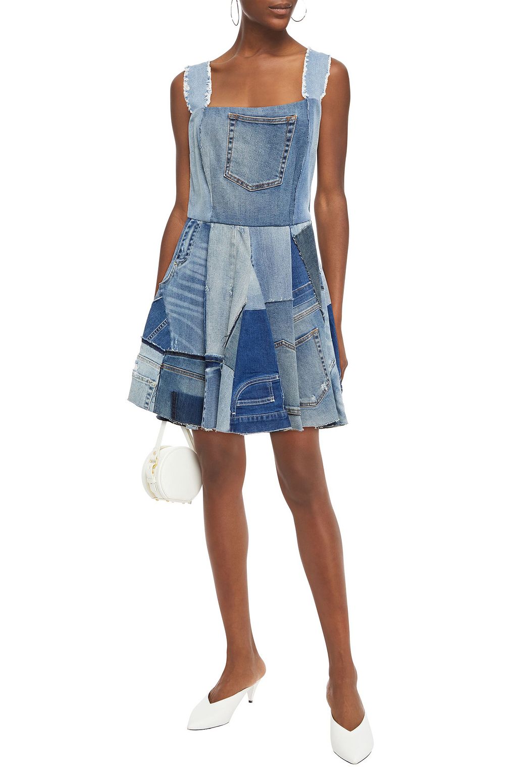DOLCE&GABBANA Patchwork denim mini dress