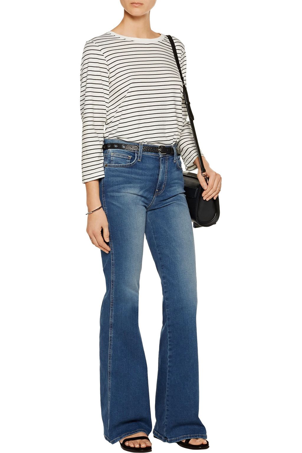 CURRENT/ELLIOTT The Girl Crush halbhohe Schlagjeans in ausgewaschener Optik