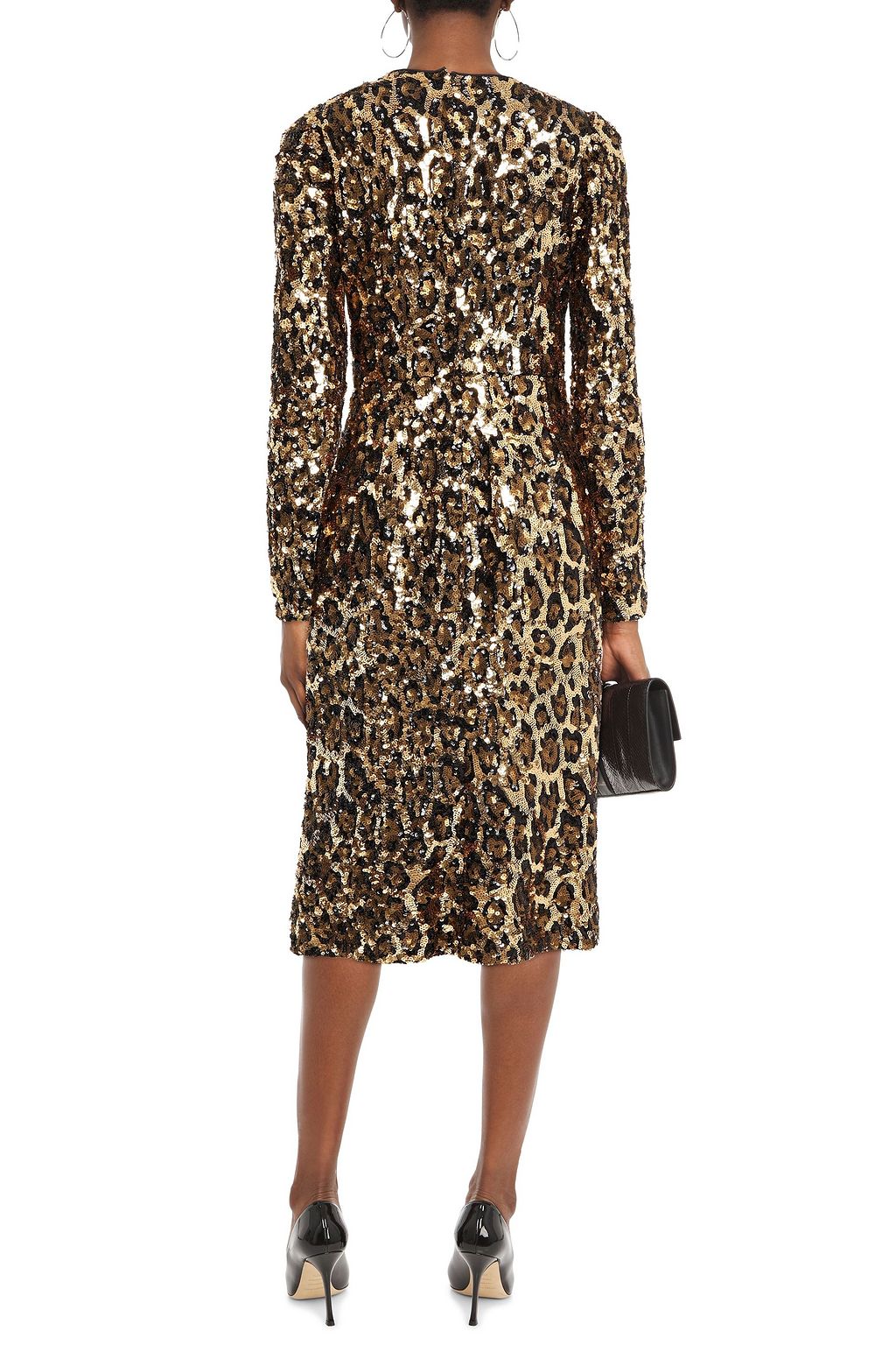 DOLCE&GABBANA Sequined stretch-tulle midi dress