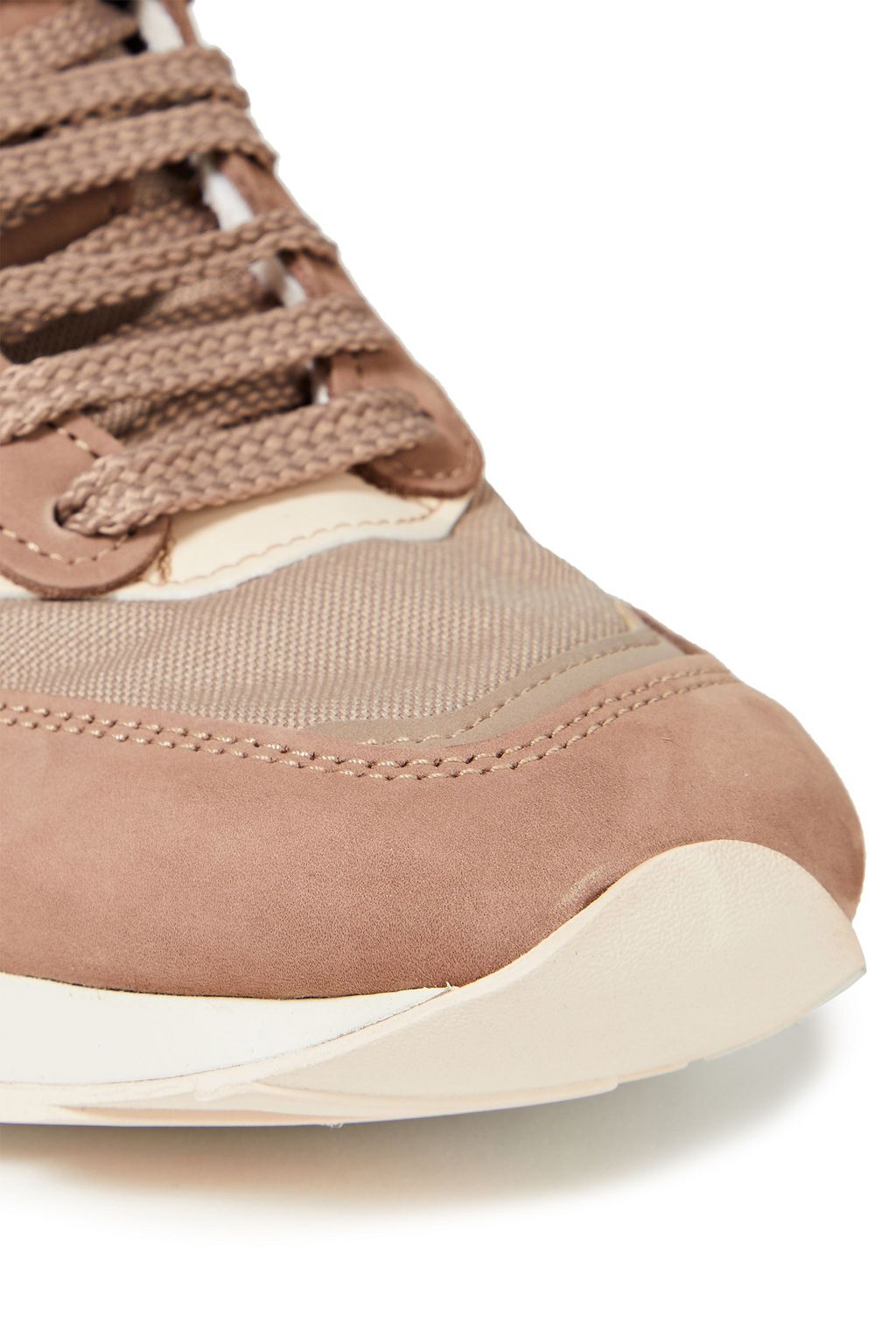 NEW BALANCE Suede and canvas sneakers
