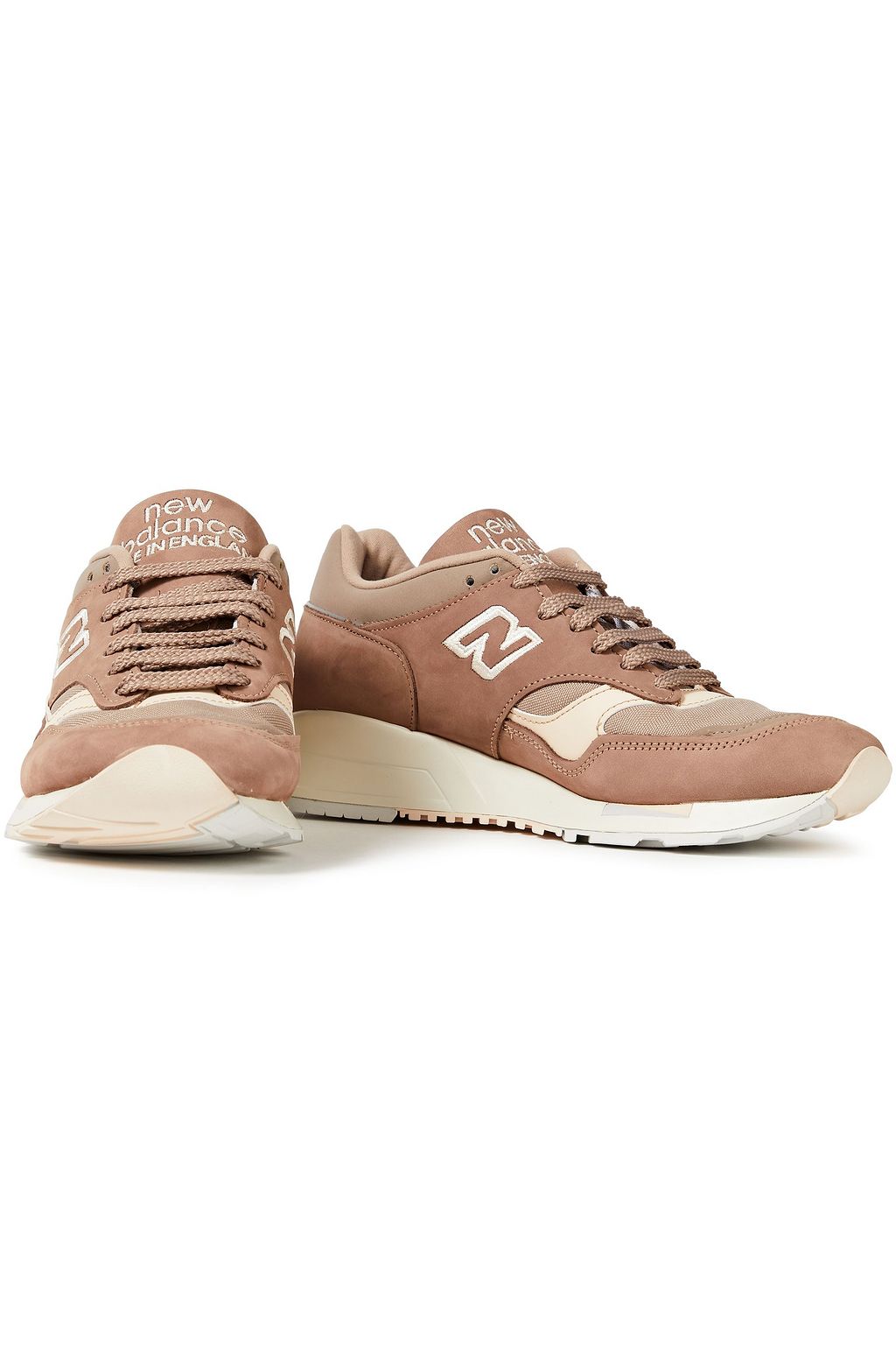 NEW BALANCE Suede and canvas sneakers
