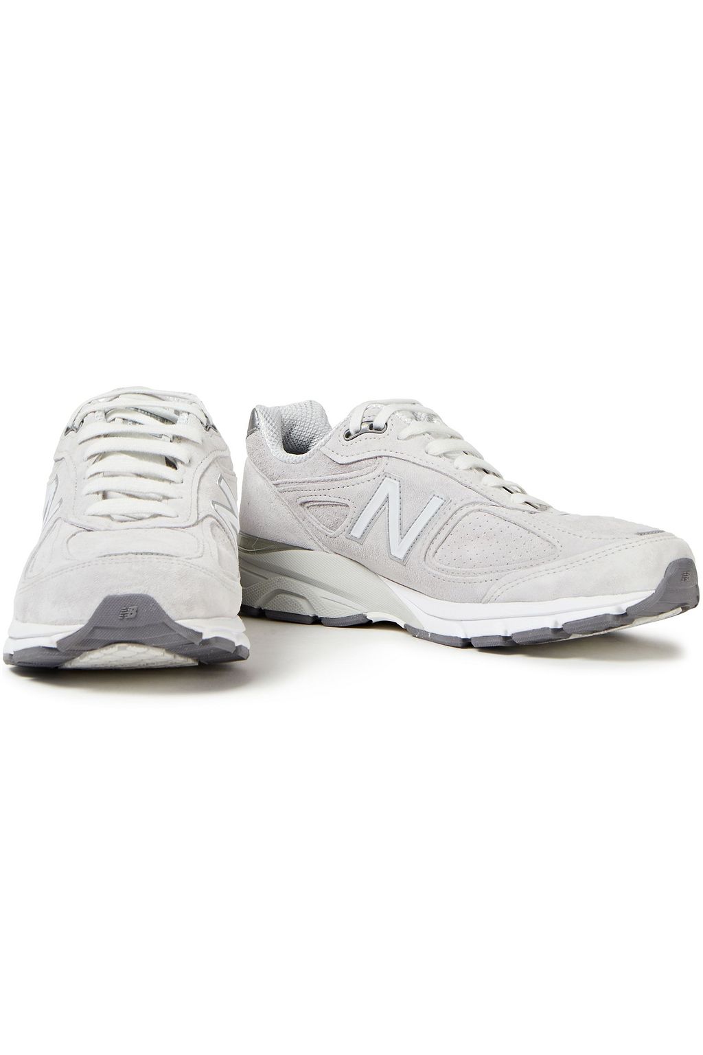 NEW BALANCE PVC-trimmed suede sneakers