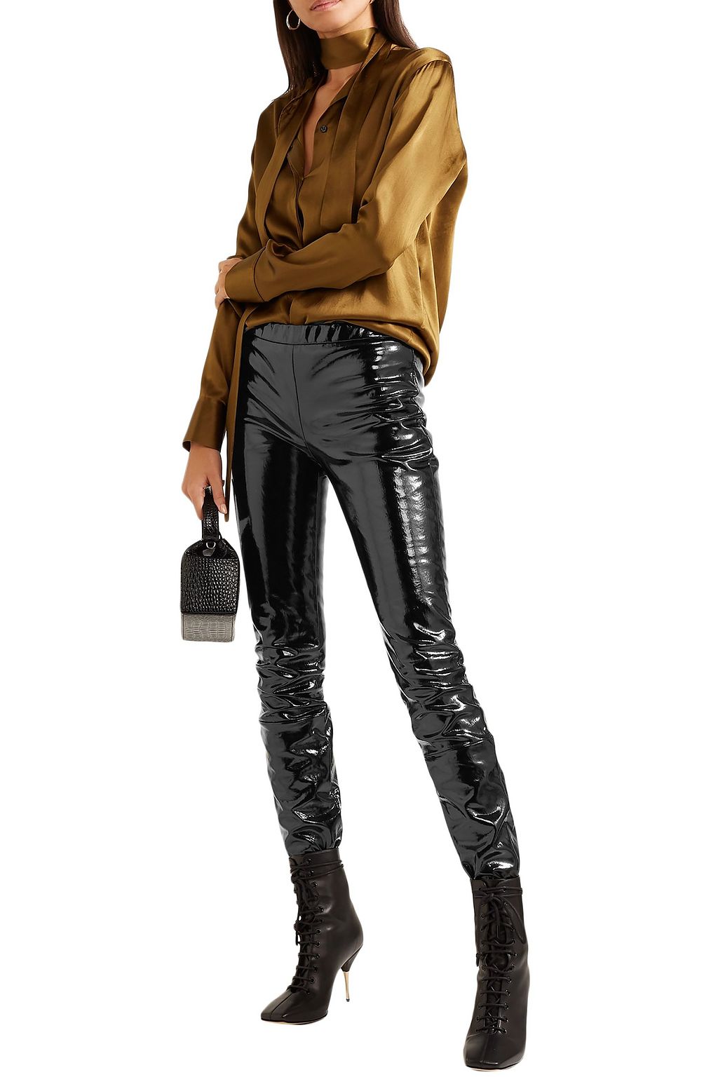 HAIDER ACKERMANN Patent-leather leggings
