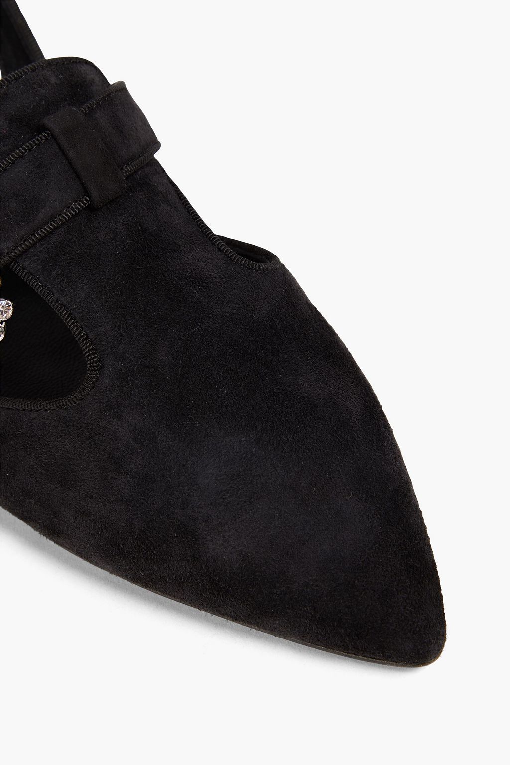 ROGER VIVIER Embellished suede slingback pumps