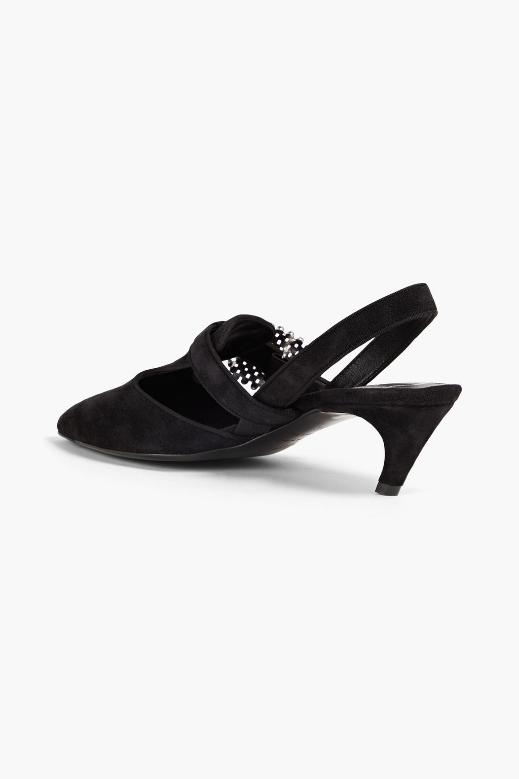 ROGER VIVIER Embellished suede slingback pumps