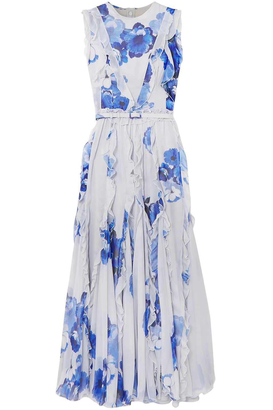 floral print chiffon maxi dress