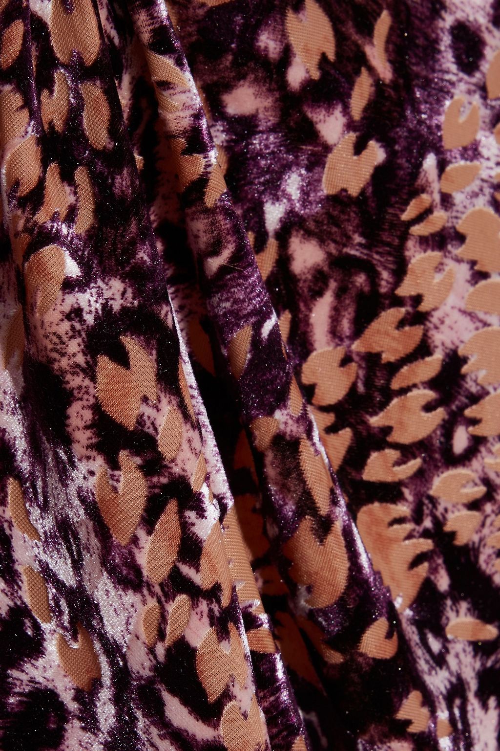 RACHEL ZOE Sellini devoré-velvet and stretch-jersey bodysuit