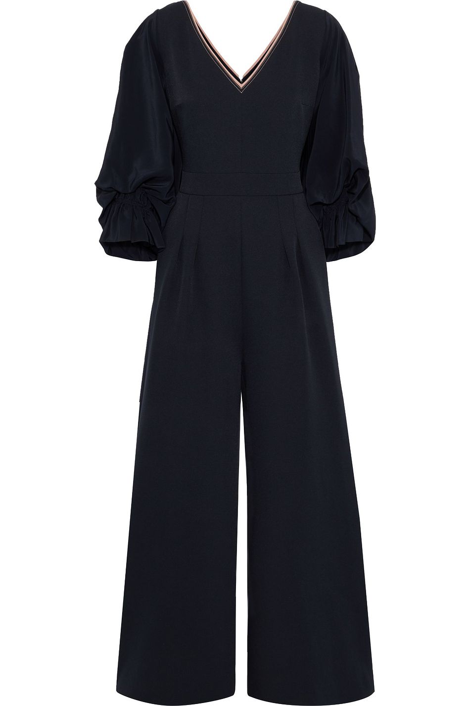 navy wide leg jumpsuit