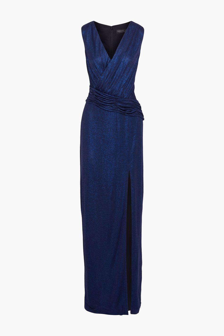 metallic jersey dress