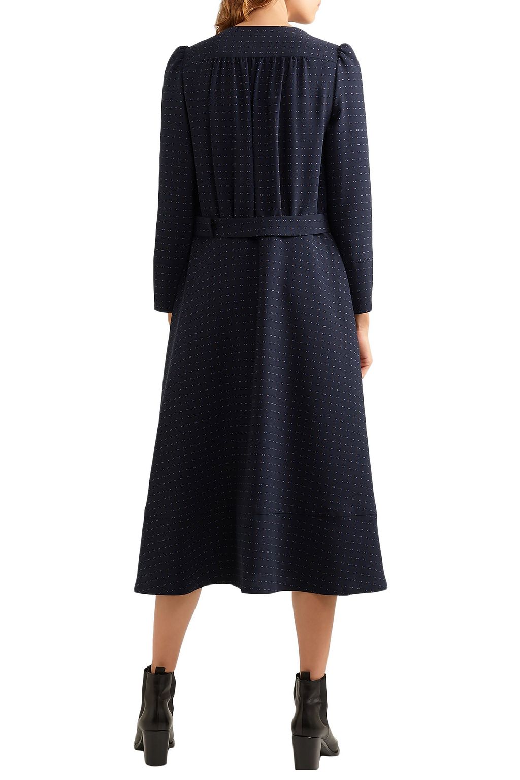 A.P.C. Polka-dot crepe midi dress