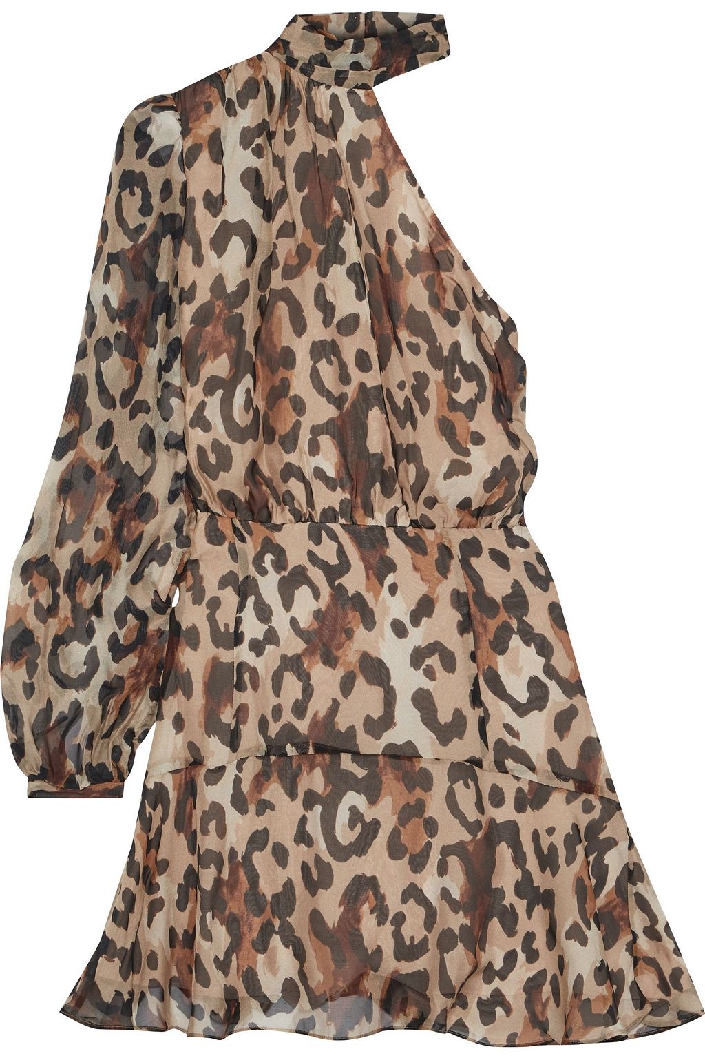 animal print chiffon dress