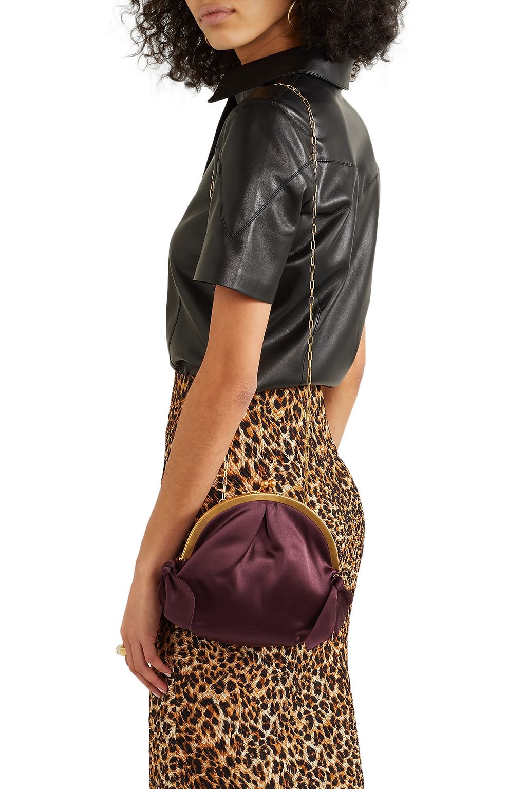 NANUSHKA Oana knotted satin shoulder bag
