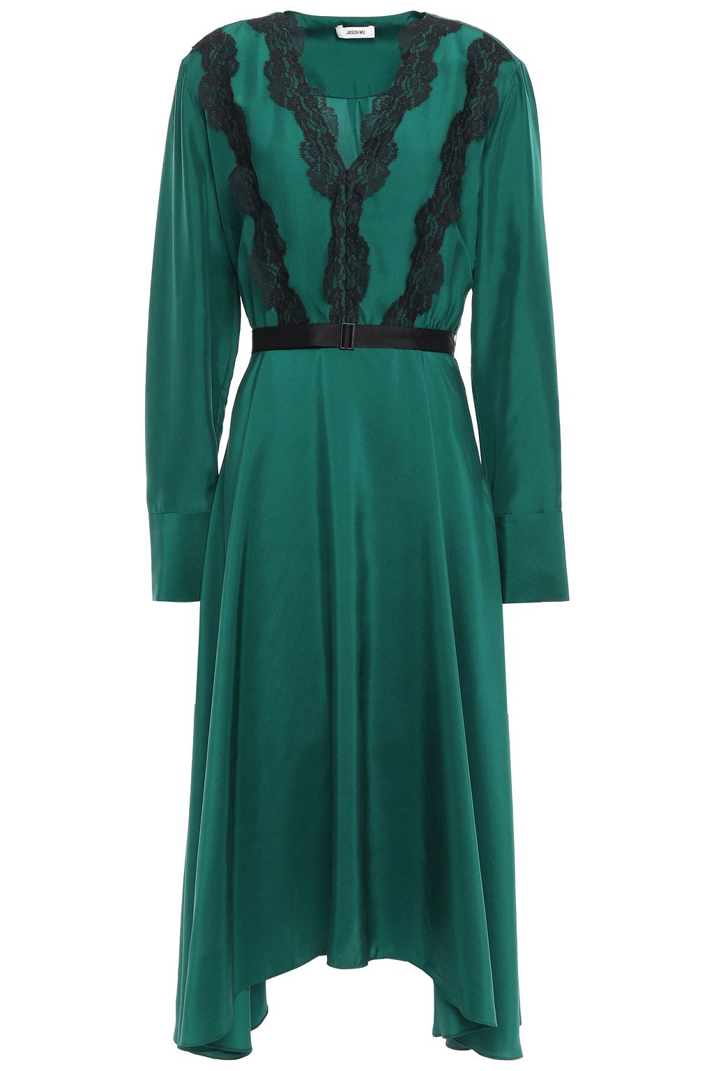 jason wu green silk dress
