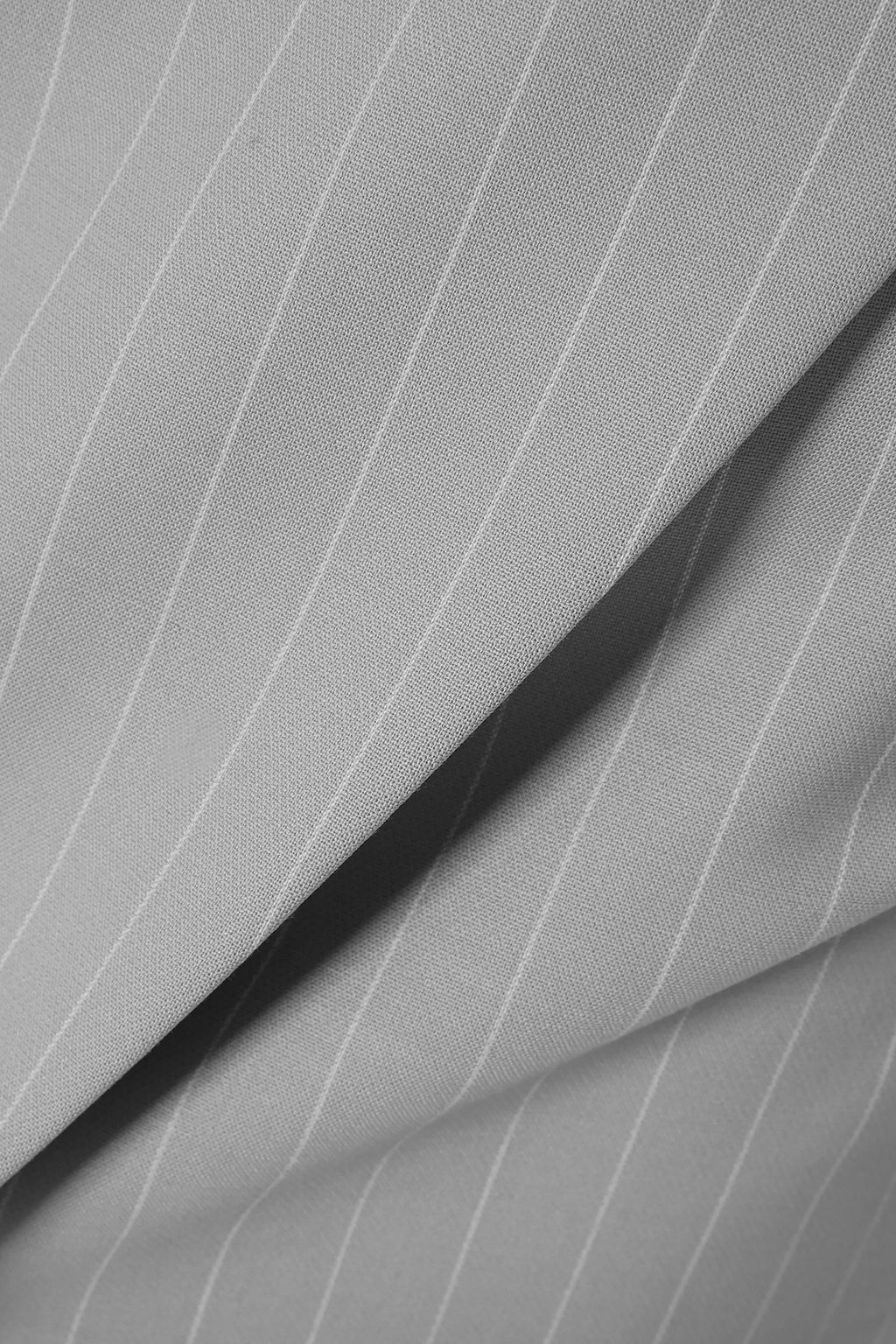 GARETH PUGH Pinstriped wool-blend wrap mini skirt