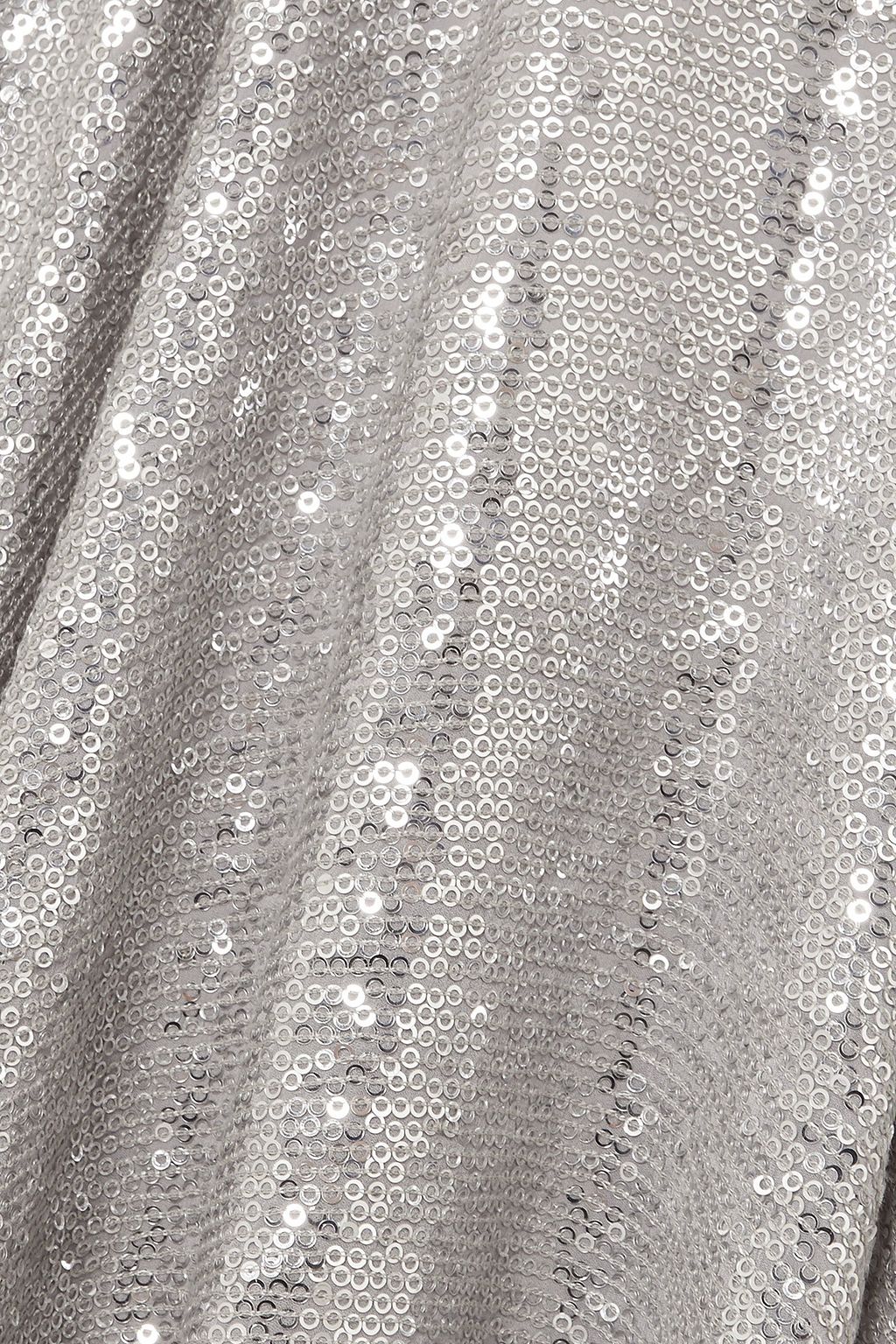 ASHISH Asymmetric sequined georgette midi skirt