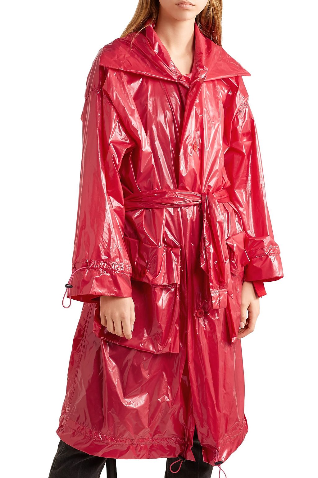 BEN TAVERNITI™ UNRAVEL PROJECT Belted shell raincoat
