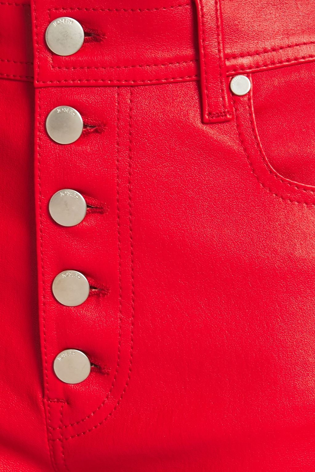 JOSEPH Den cropped stretch-leather slim-leg pants