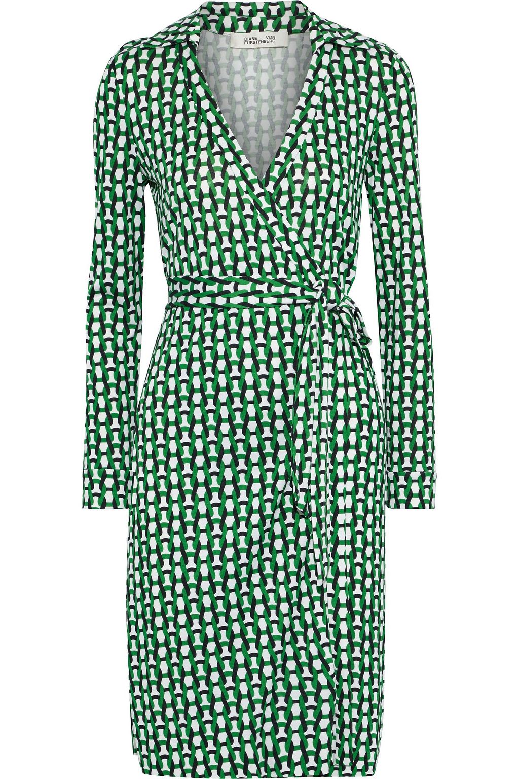 dvf silk jersey wrap dress