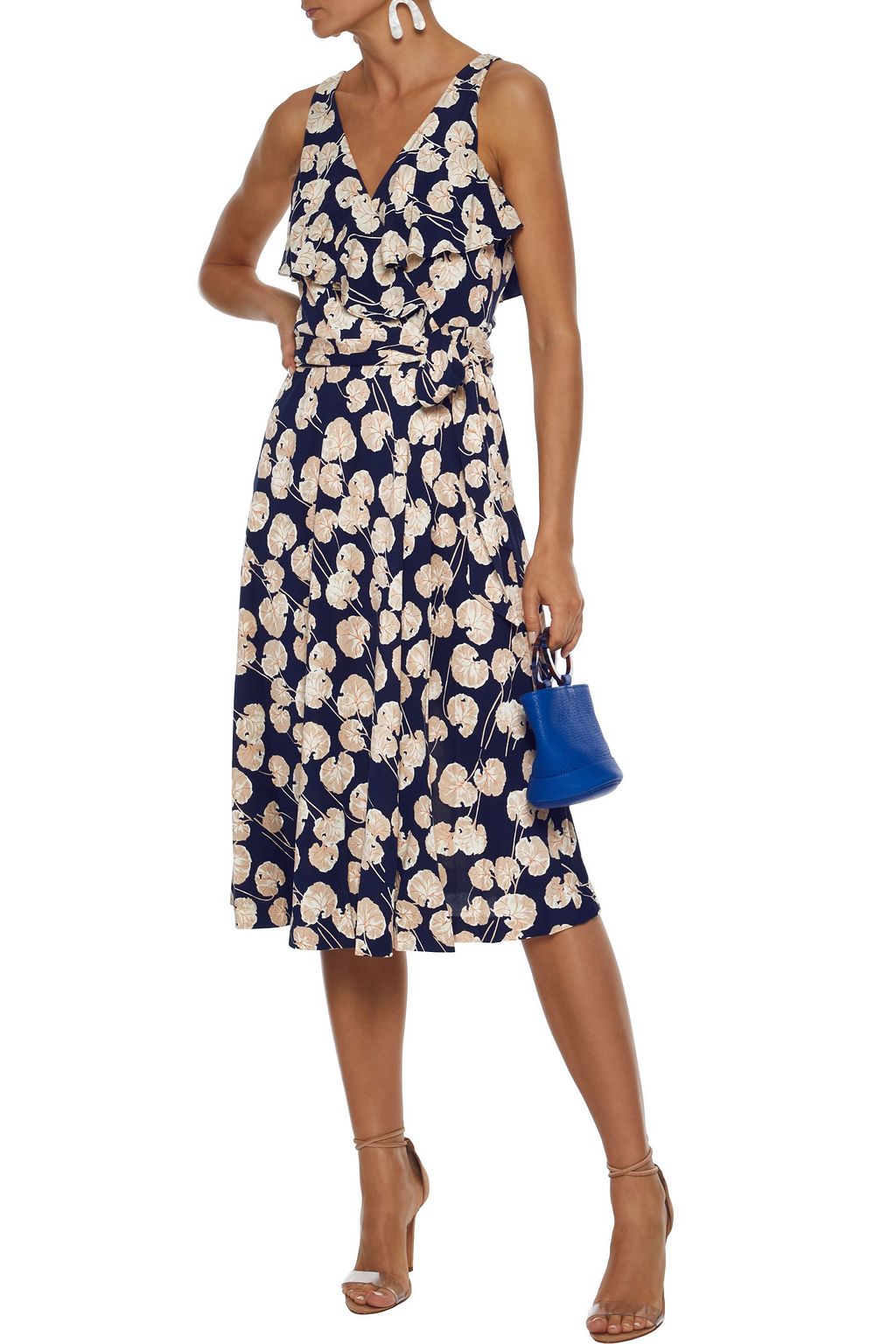 DIANE VON FURSTENBERG Naya ruffled printed silk-jersey wrap dress