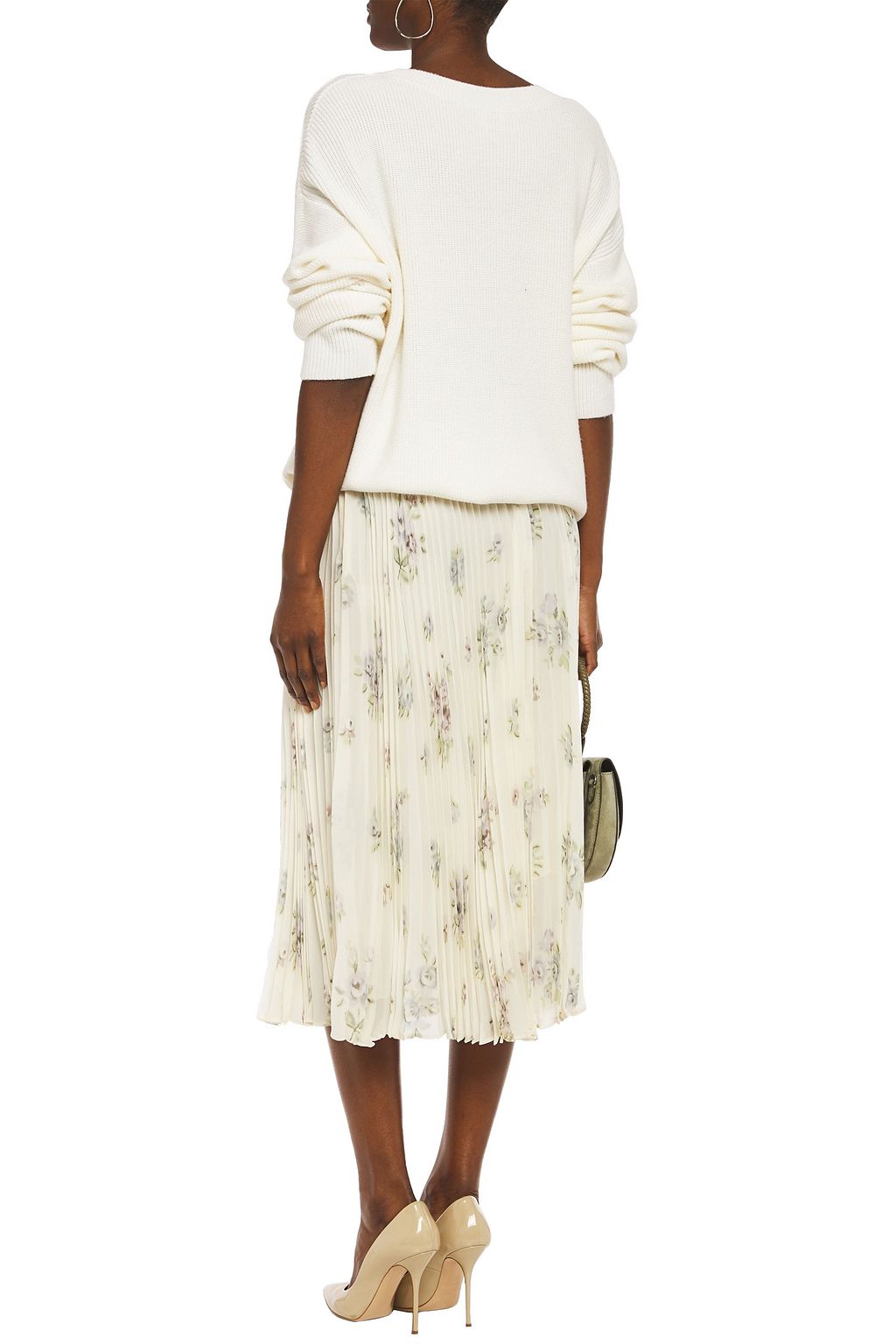 JOSEPH Abbot Vita pleated floral-print silk-chiffon midi skirt