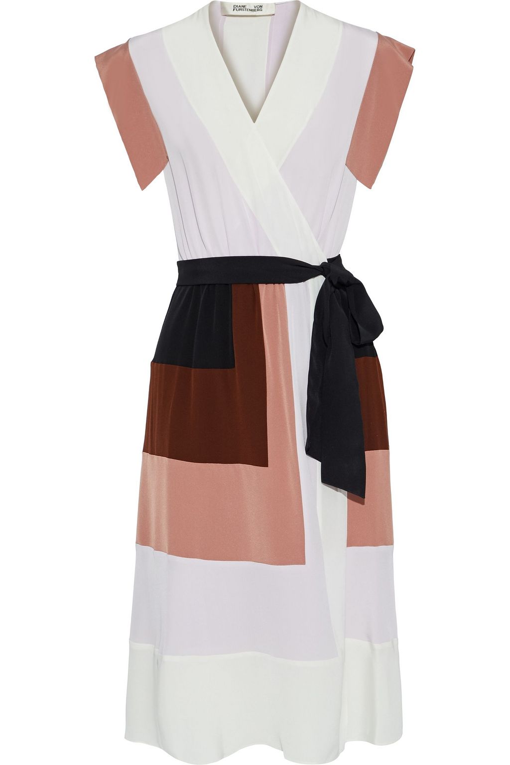 diane von furstenberg color block dress