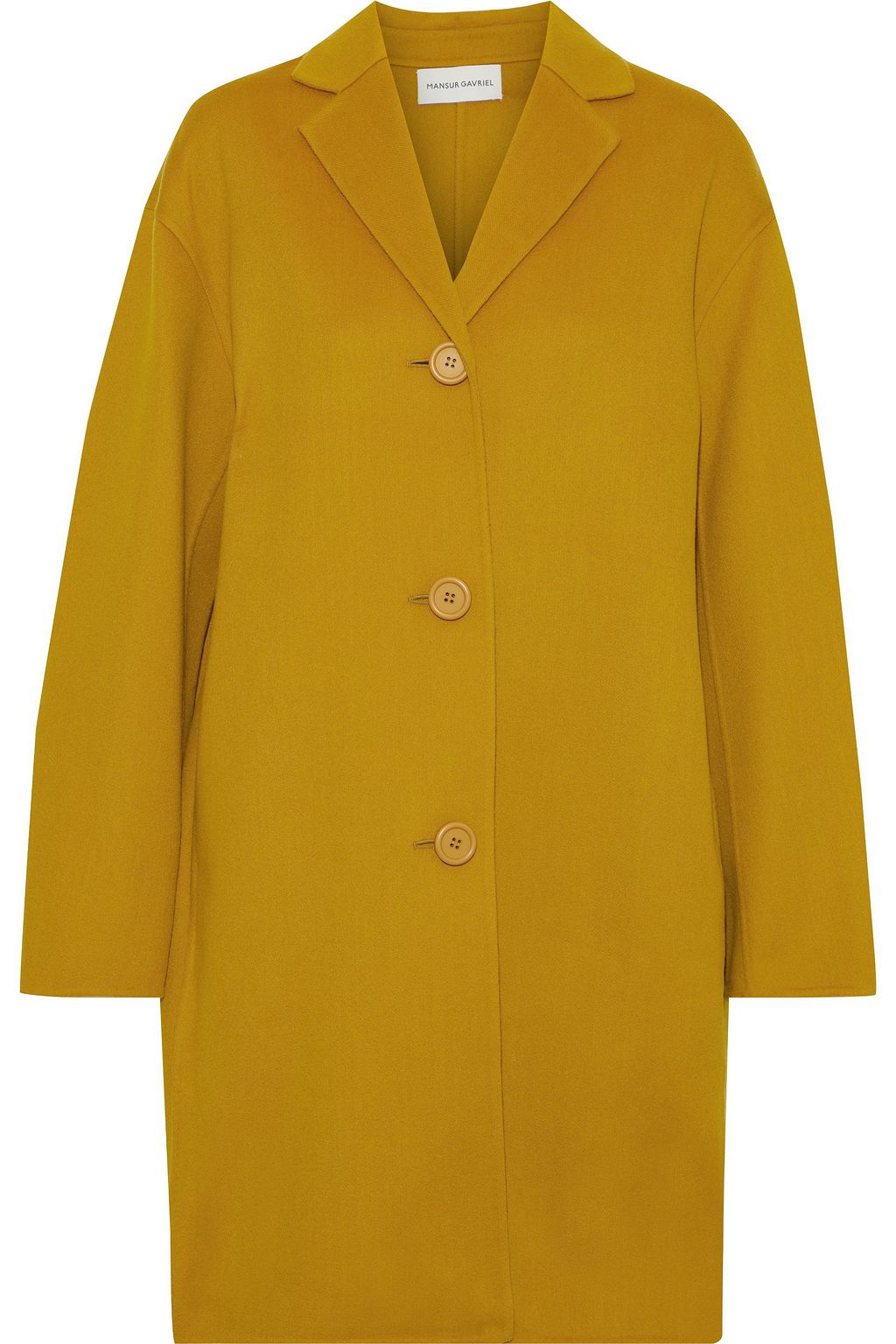 mustard wool coat