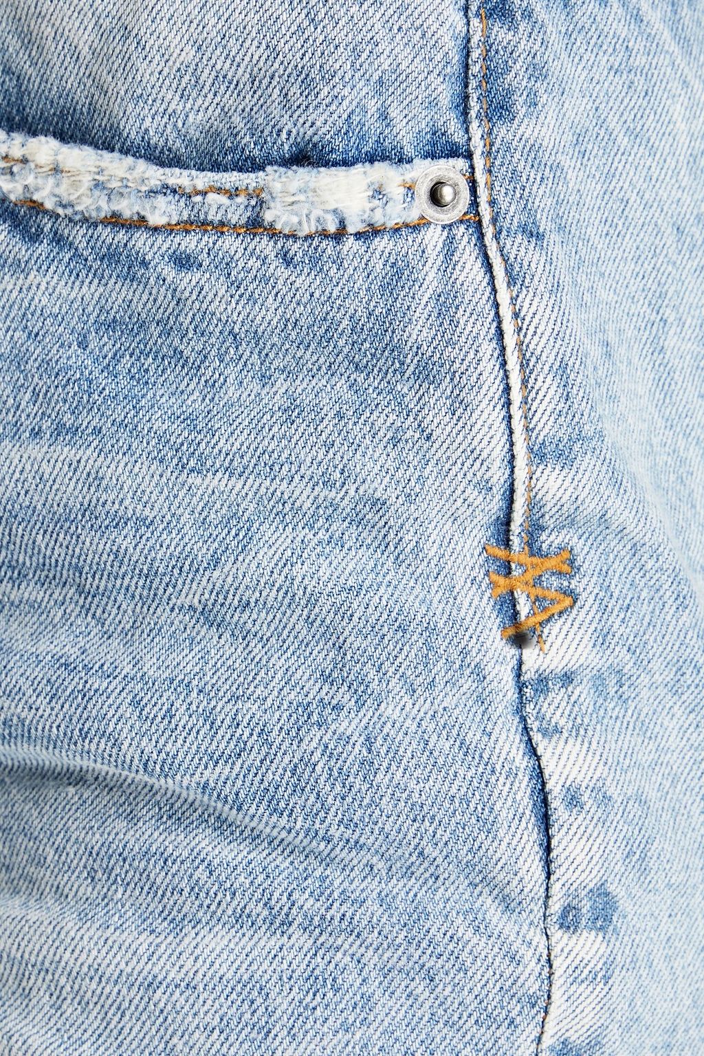 KSUBI Chlo distressed high-rise straight-leg jeans