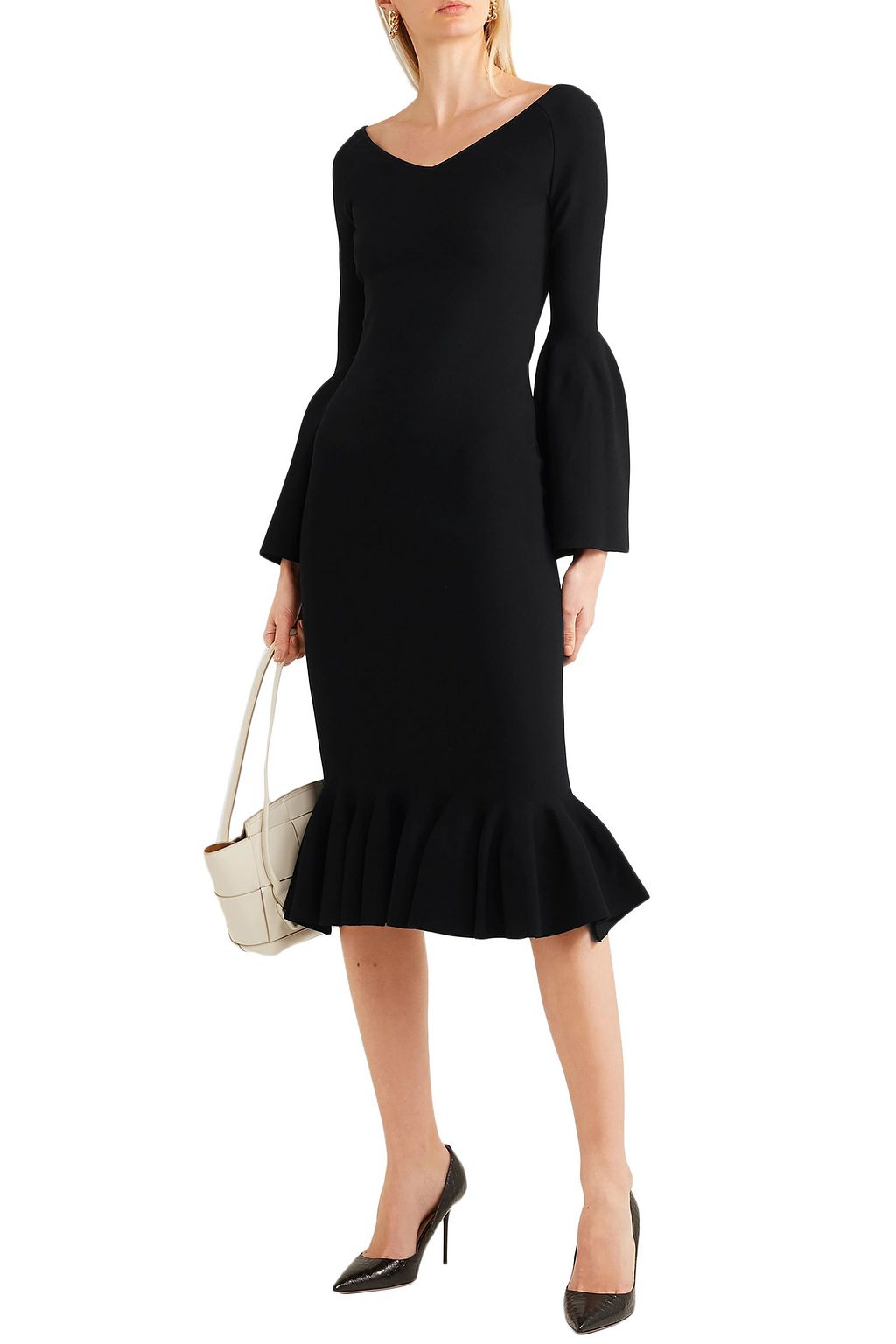 STELLA MCCARTNEY Ruffled cady midi dress