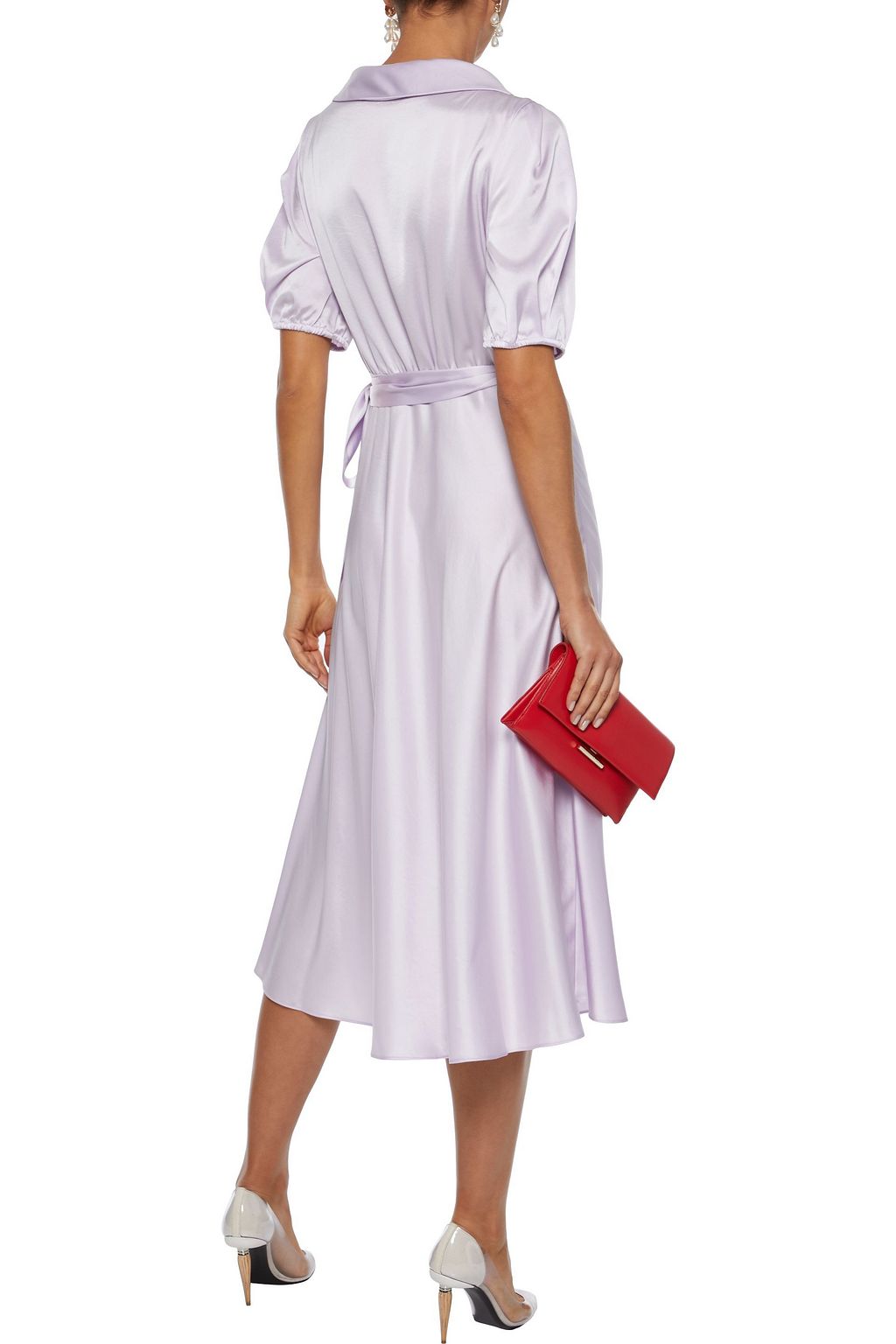 DIANE VON FURSTENBERG Valentina satin wrap dress