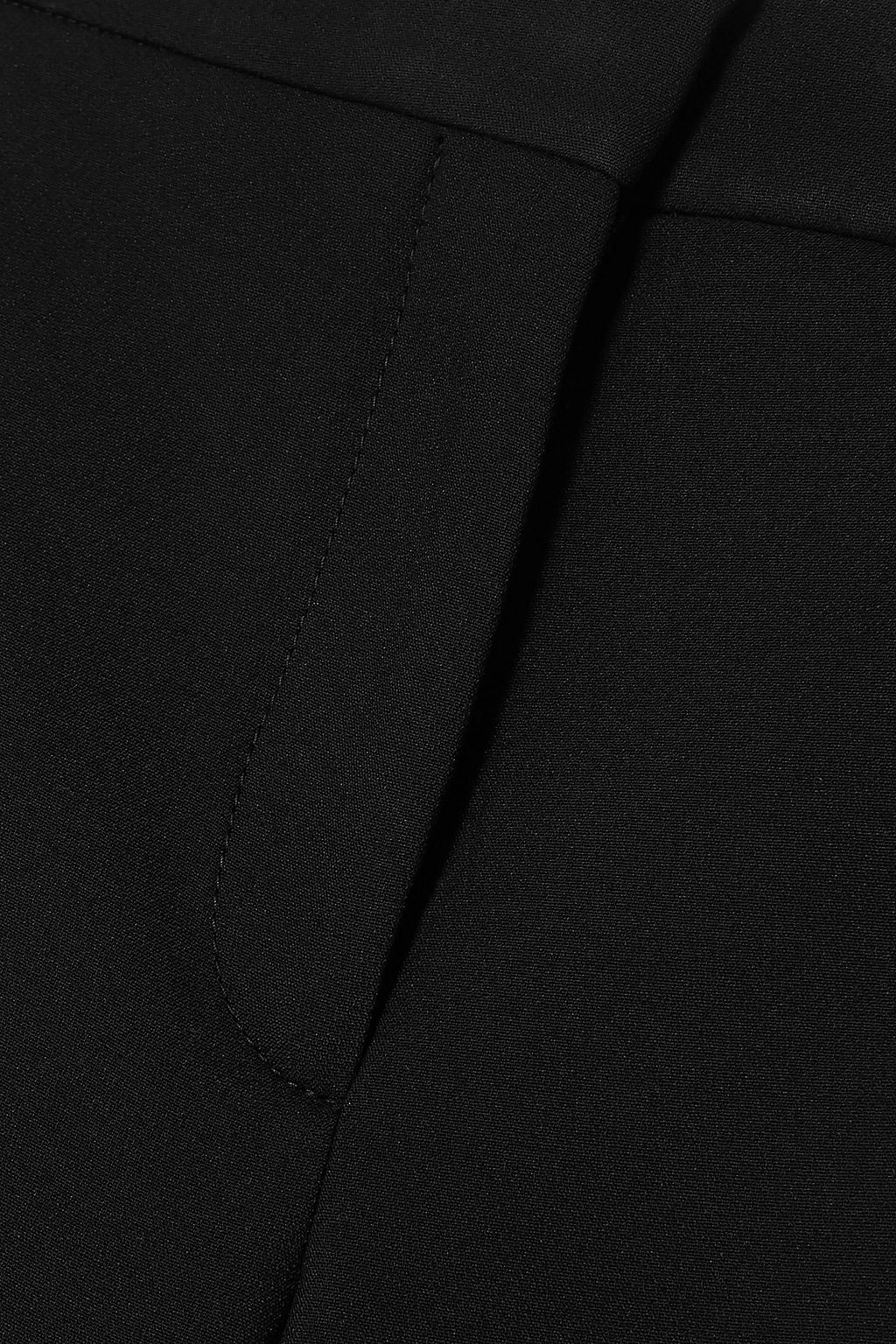 ALEXANDER MCQUEEN Cropped satin-trimmed wool-blend straight-leg pants