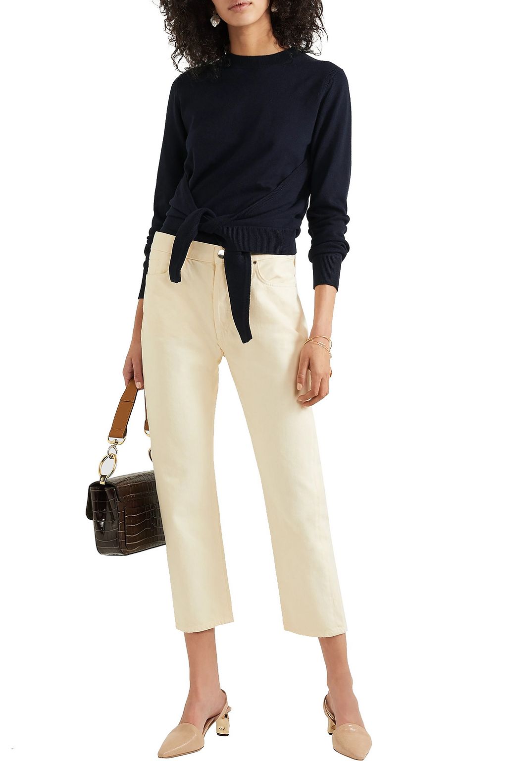 SEE BY CHLOÉ Tie-front wool and cotton-blend sweater