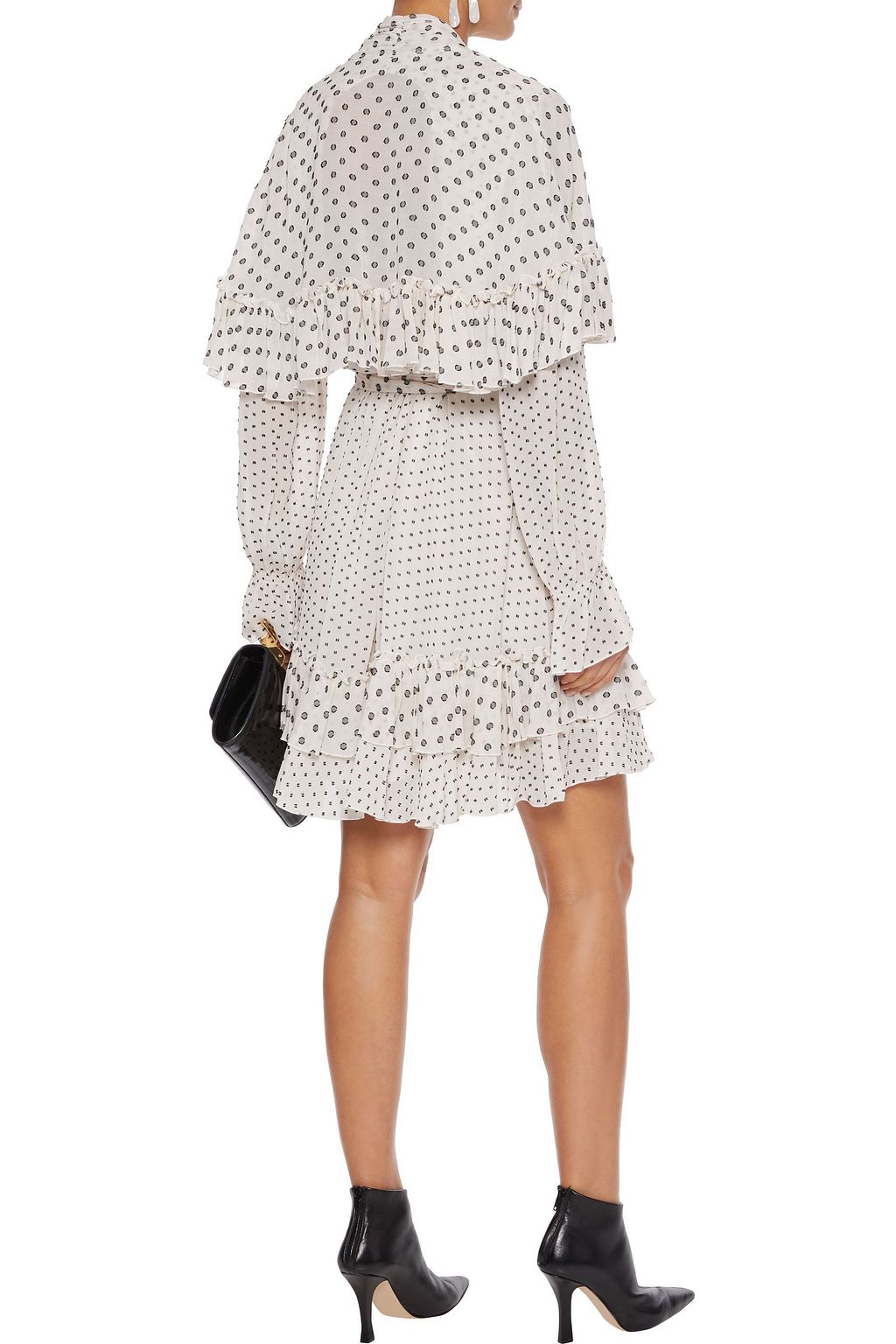 DIANE VON FURSTENBERG Martina ruffled fil coupé crepe mini wrap dress