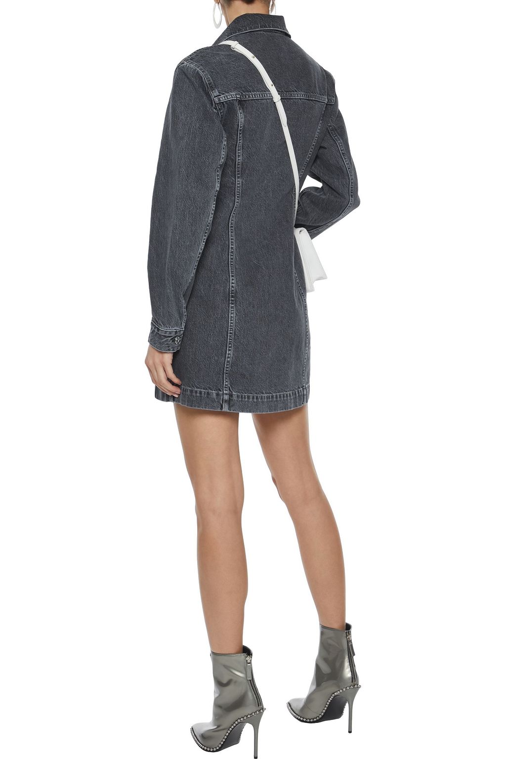 HELMUT LANG Femme Trucker faded denim mini dress