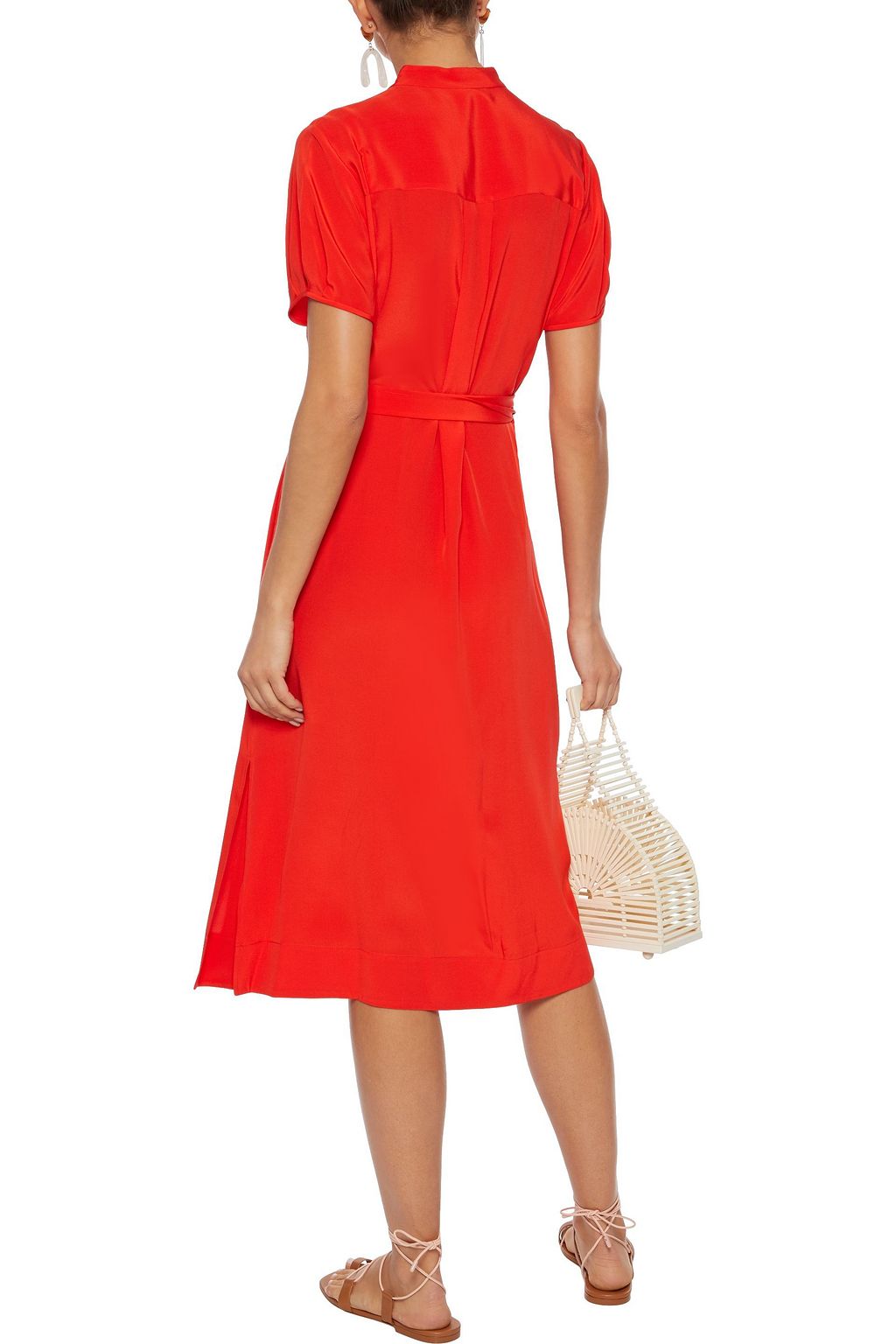 DIANE VON FURSTENBERG Belted silk crepe de chine shirt dress