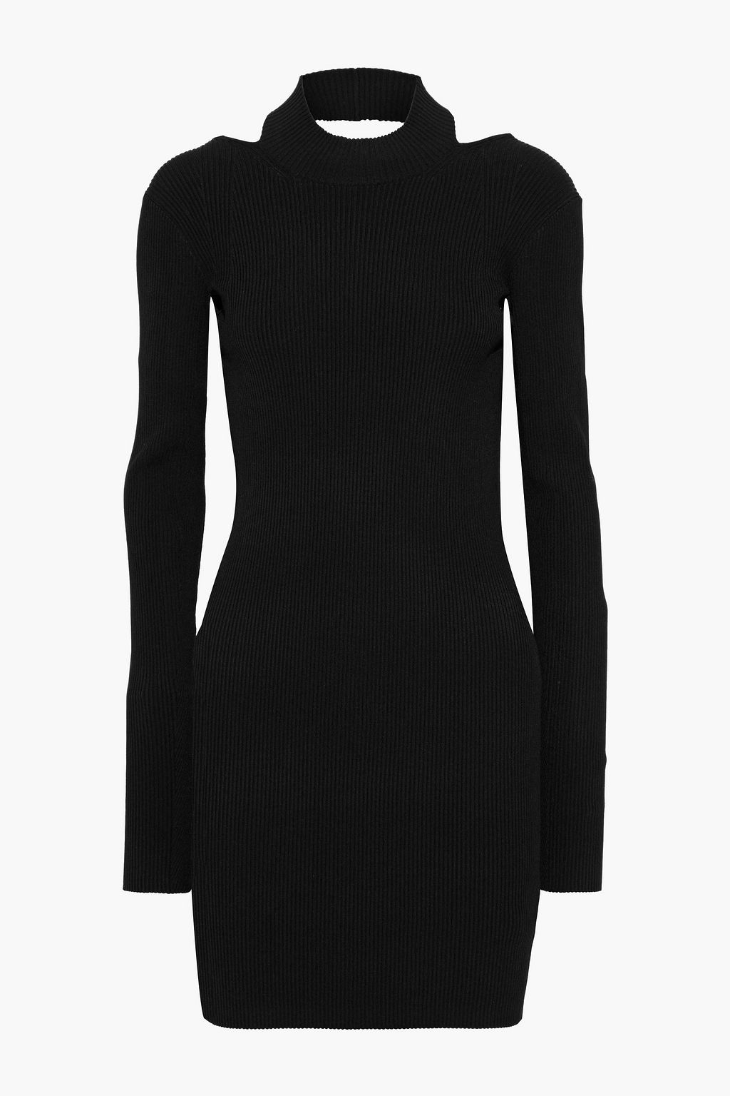 ribbed knit mini dress