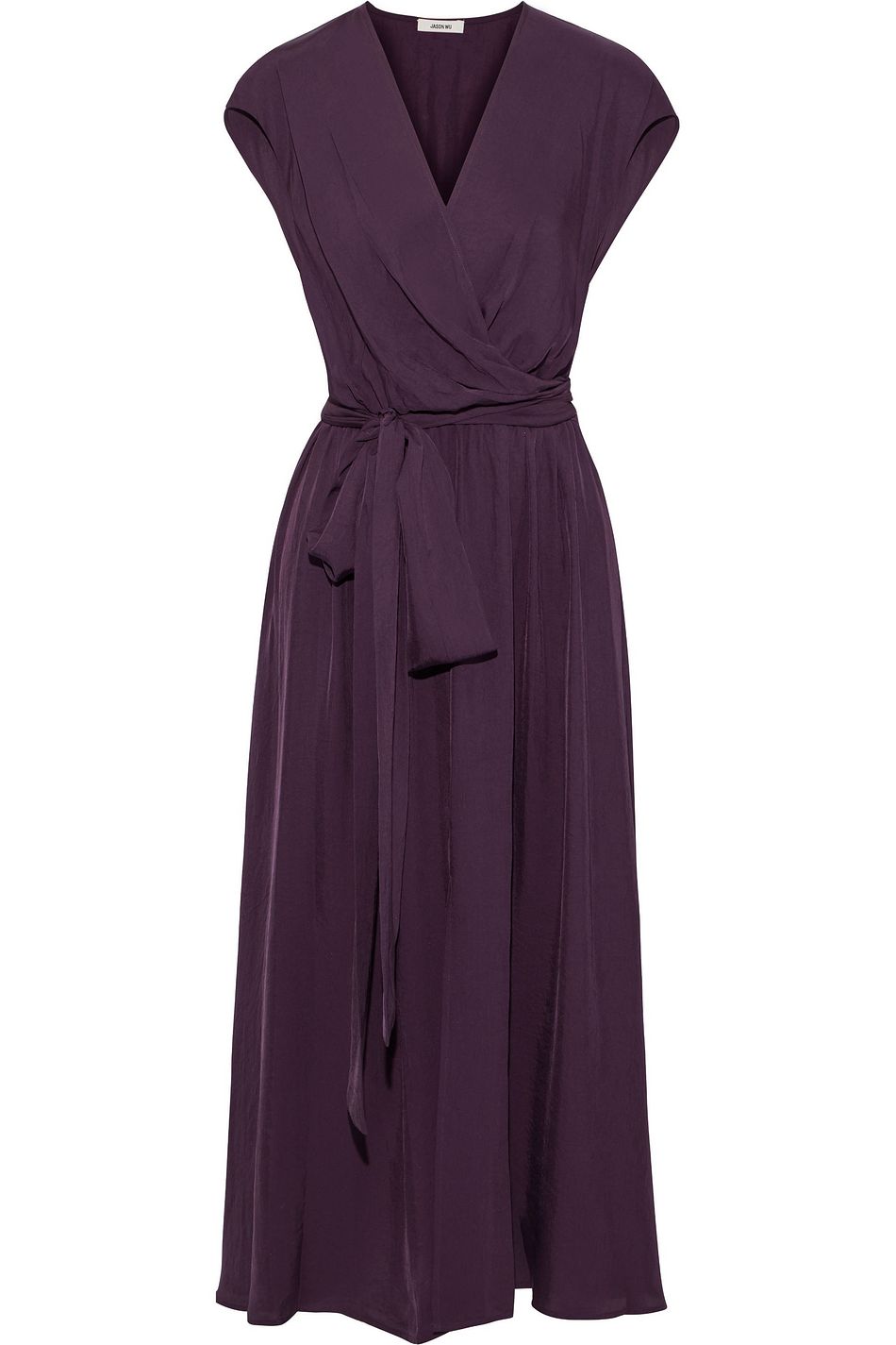 dark purple wrap dress