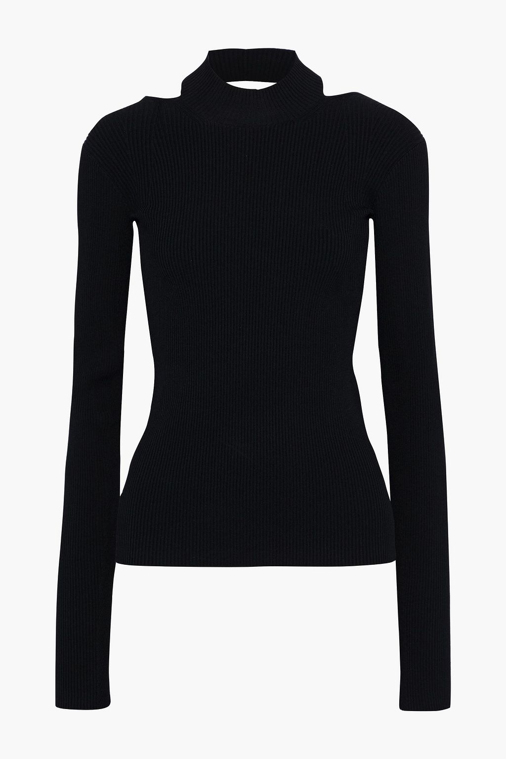 black open back sweater