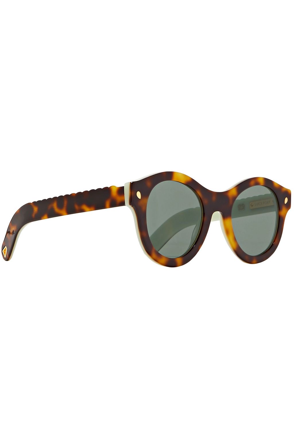 LUCY FOLK Grande & Sweet round-frame tortoiseshell acetate sunglasses