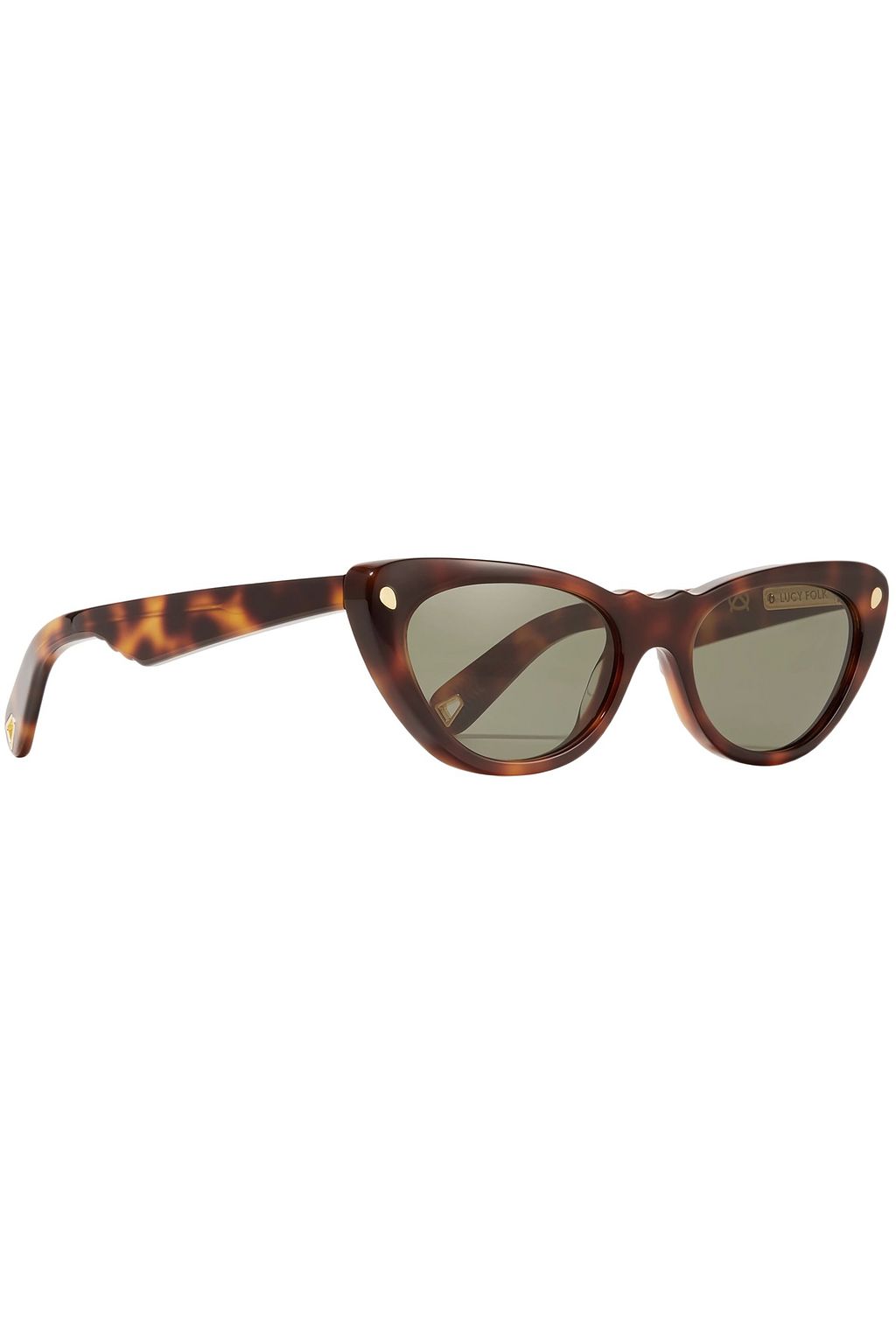 LUCY FOLK Slice of Heaven cat-eye tortoiseshell acetate and gold-tone sunglasses