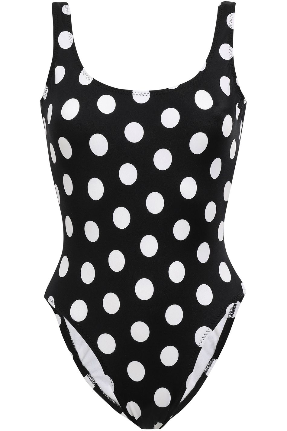 black and white polka dot swimsuit