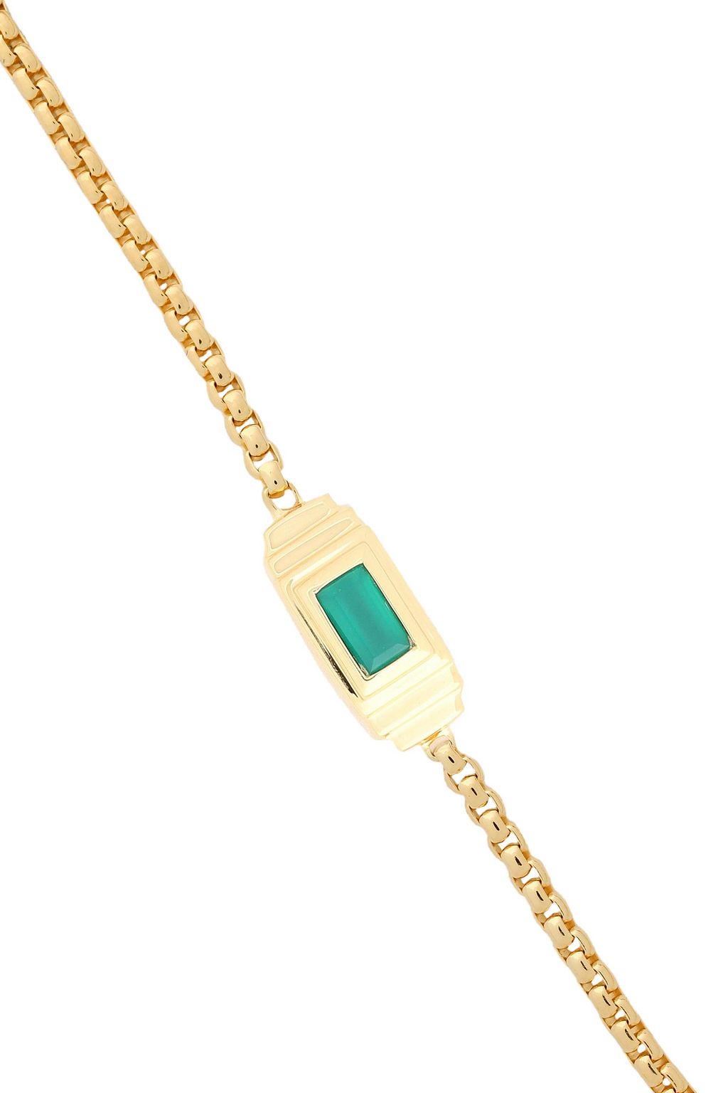 MONICA VINADER Baja Deco 18-karat gold vermeil onyx bracelet