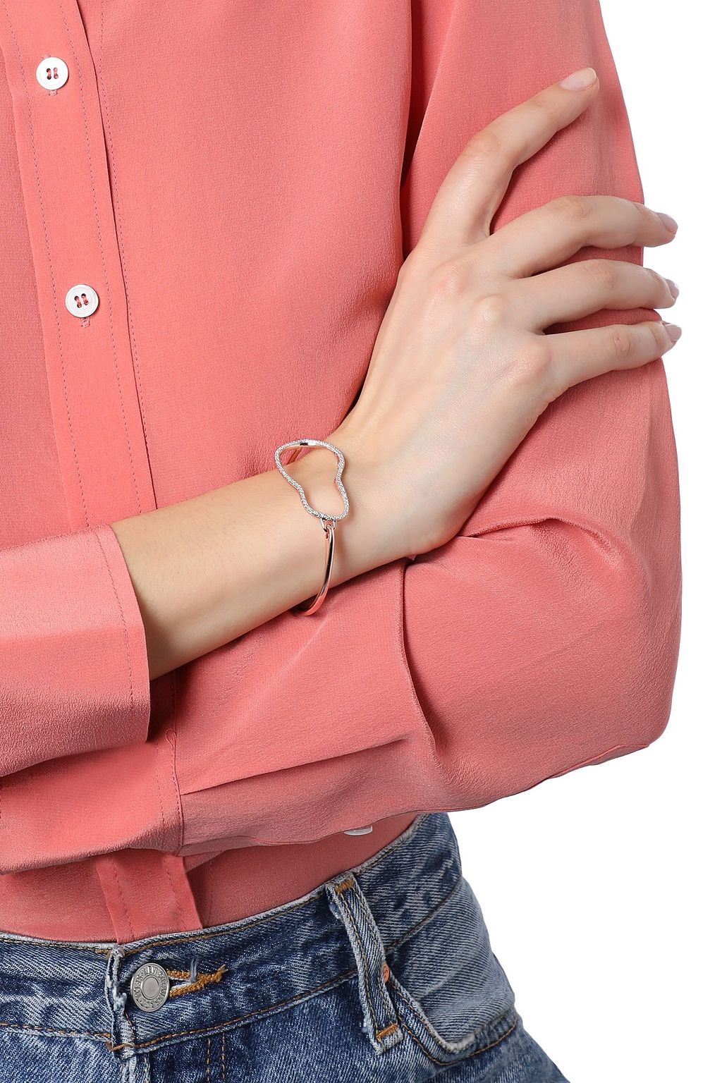 MONICA VINADER 18-karat rose gold vermeil diamond bangle