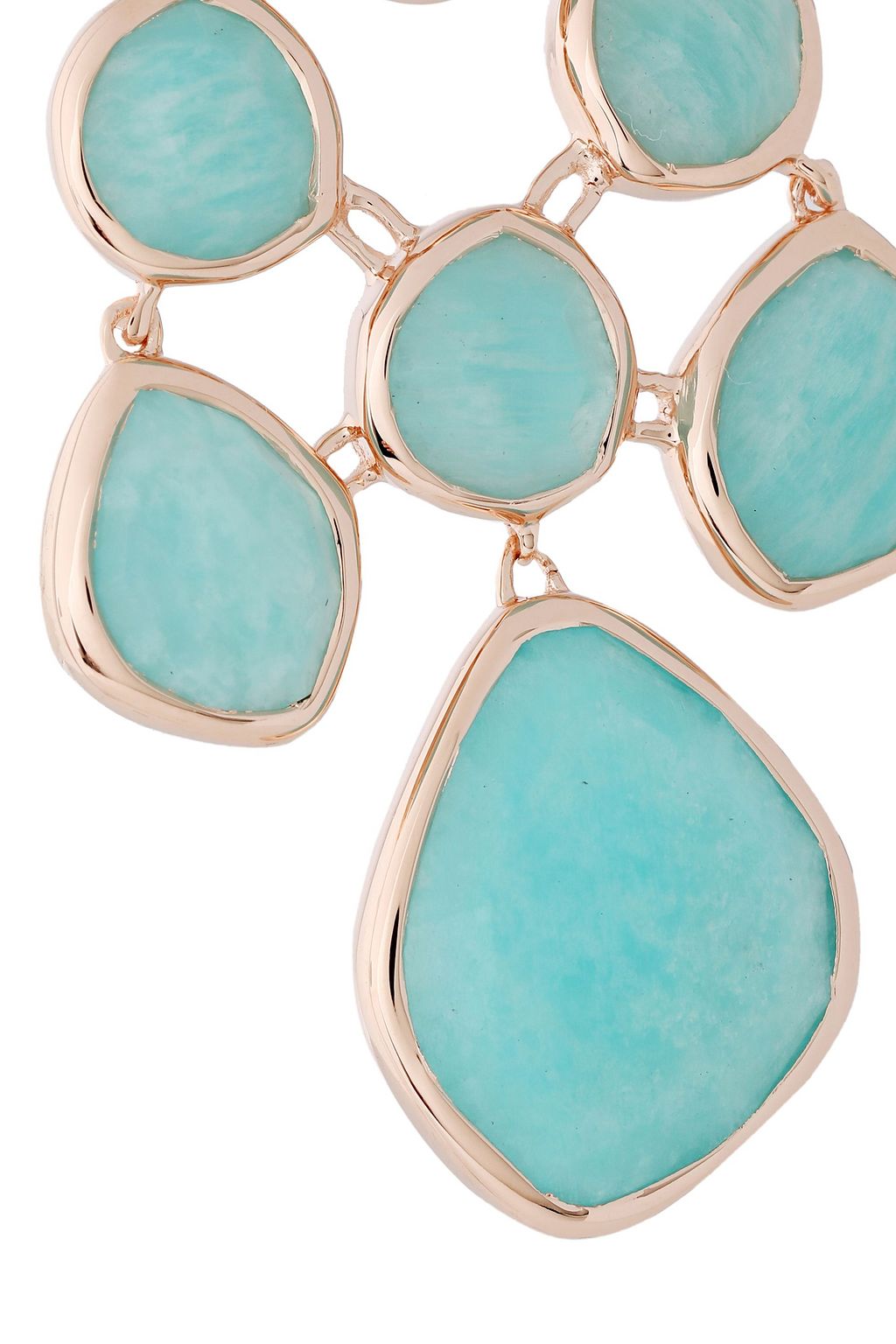 MONICA VINADER Siren 18-karat rose gold vermeil amazonite earrings