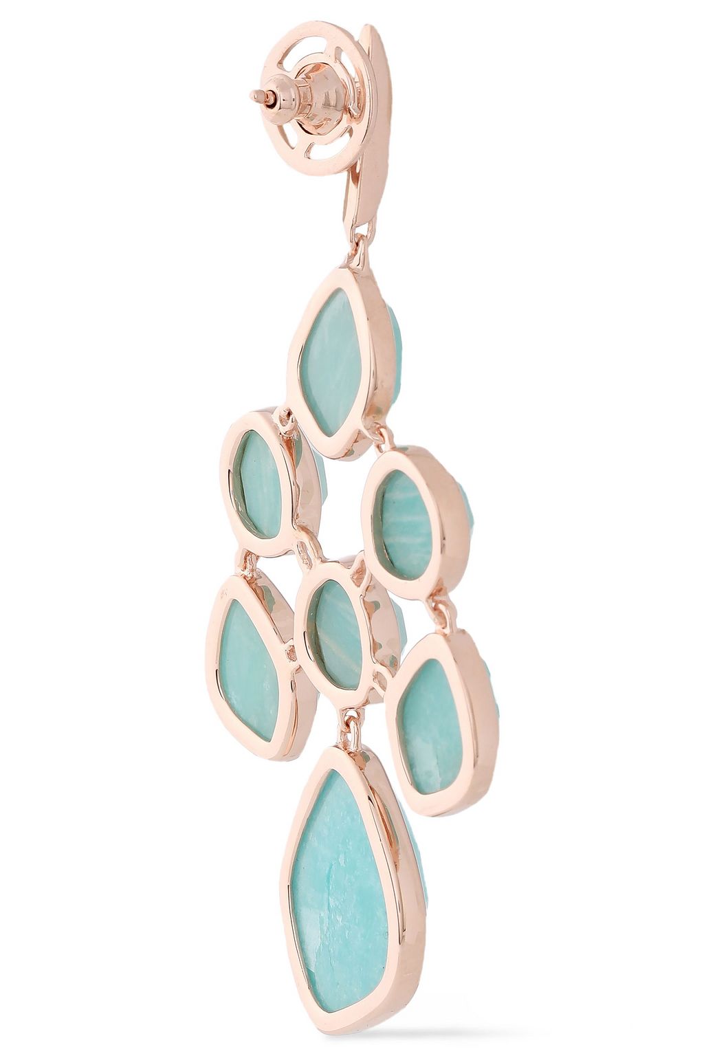 MONICA VINADER Siren 18-karat rose gold vermeil amazonite earrings