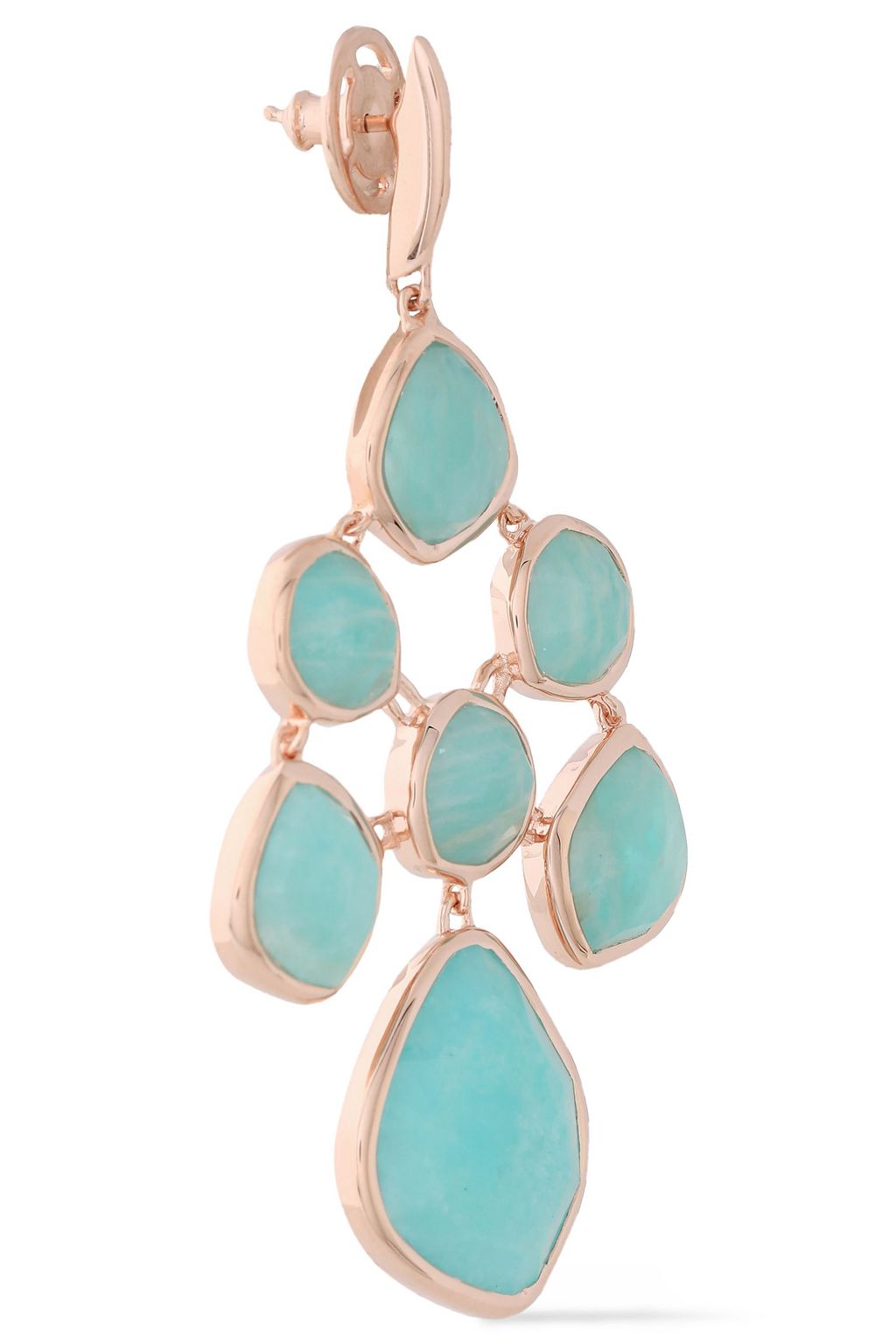 MONICA VINADER Siren 18-karat rose gold vermeil amazonite earrings