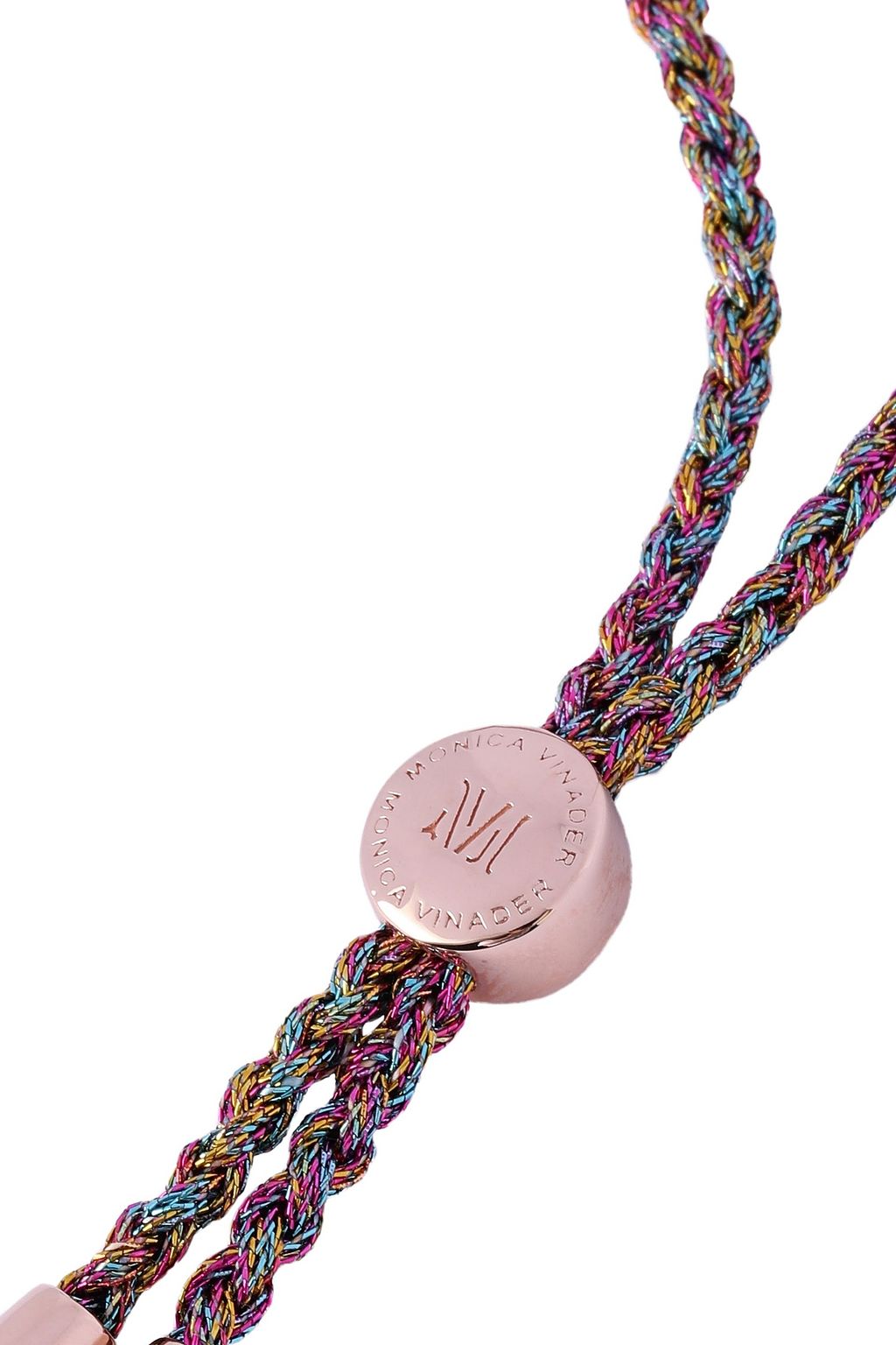 MONICA VINADER Havana 18-karat rose gold vermeil and braided cord bracelet