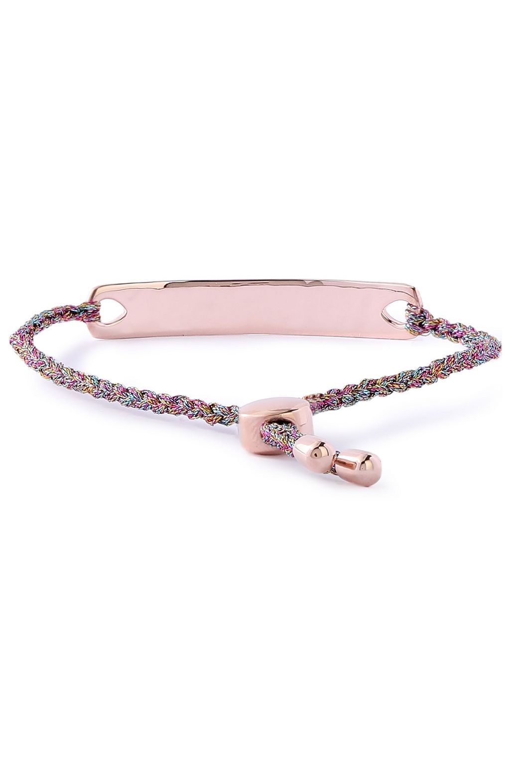 MONICA VINADER Havana 18-karat rose gold vermeil and braided cord bracelet