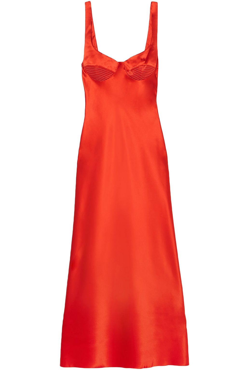 dion lee layered silk satin dress