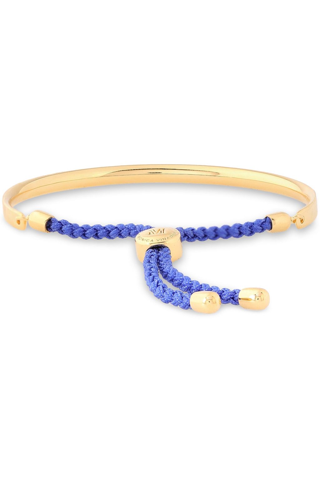 MONICA VINADER Blue Fiji 18-karat gold vermeil and braided cord bracelet
